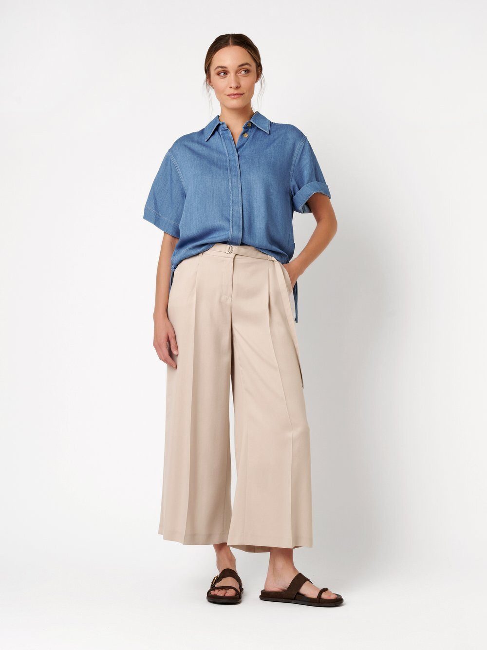 TONI Culotte Luisa Culotte mit Gürtel und Bundfalten