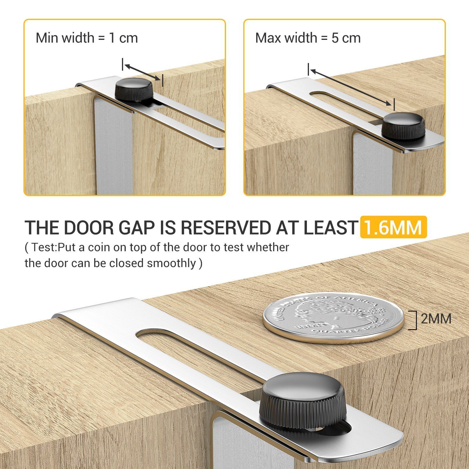 Elegear Kleiderhaken Türhaken türgarderobe zum einhängen Edelstahl kleiderhaken tür 6 Haken, Duschen, Wohnzimmer, Badzimmer, (2-St., 1), 40x22cm türhaken zum ei – Bild 3 von 5
