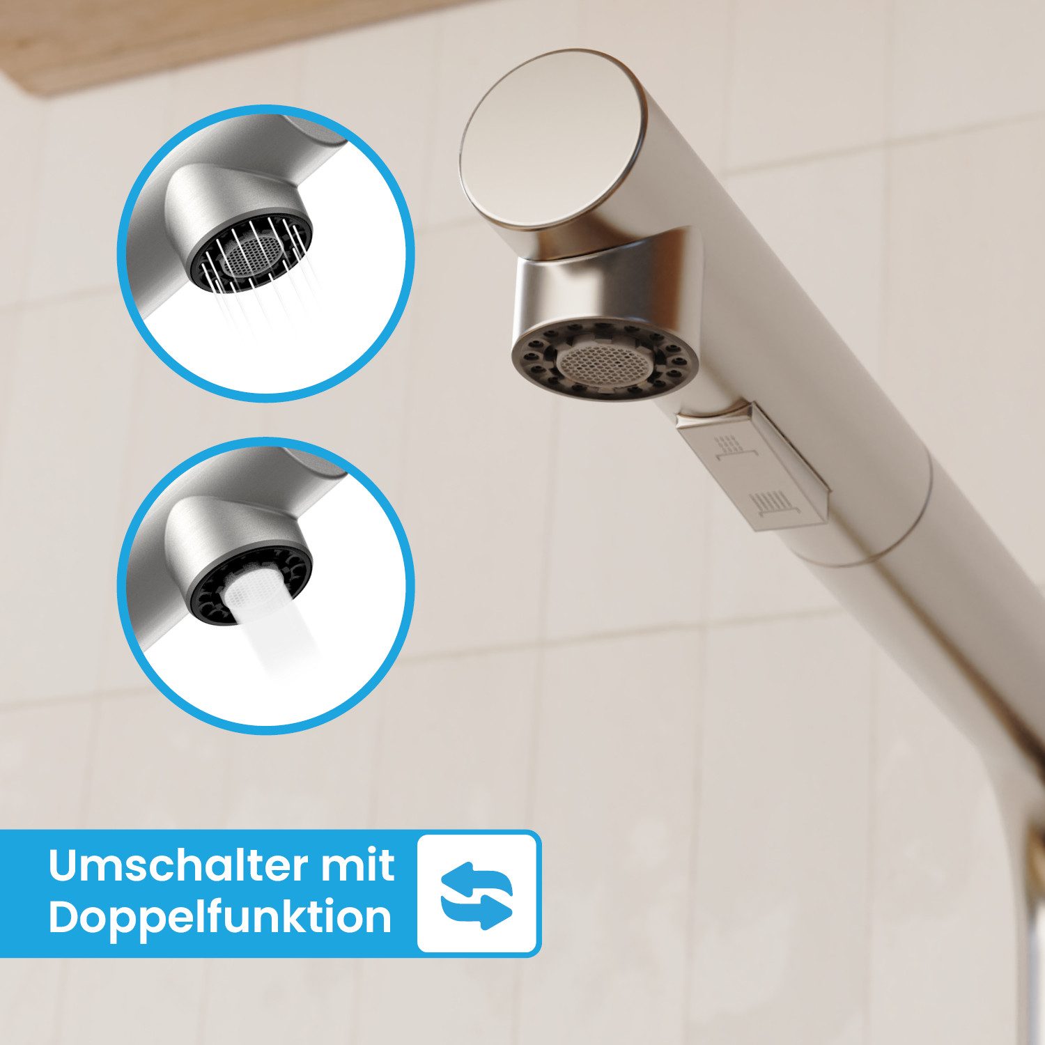 Bächlein Spültischarmatur Elegante Küchenarmatur Varvaro (Edelstahl günstig online kaufen