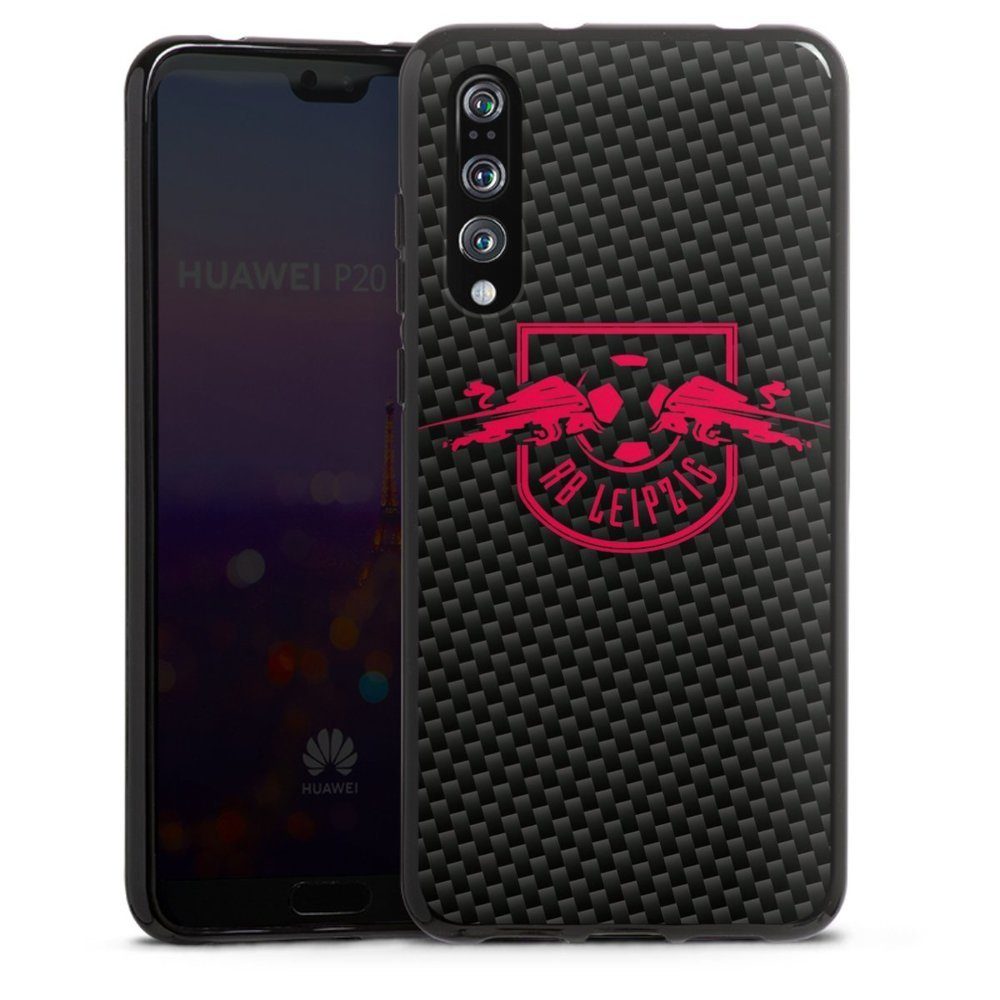 DeinDesign Handyhülle Rotes RB Leipzig Logo auf Carbonoptik, Hülle RB Leipzig Carbon Offizielles Lizenzprodukt