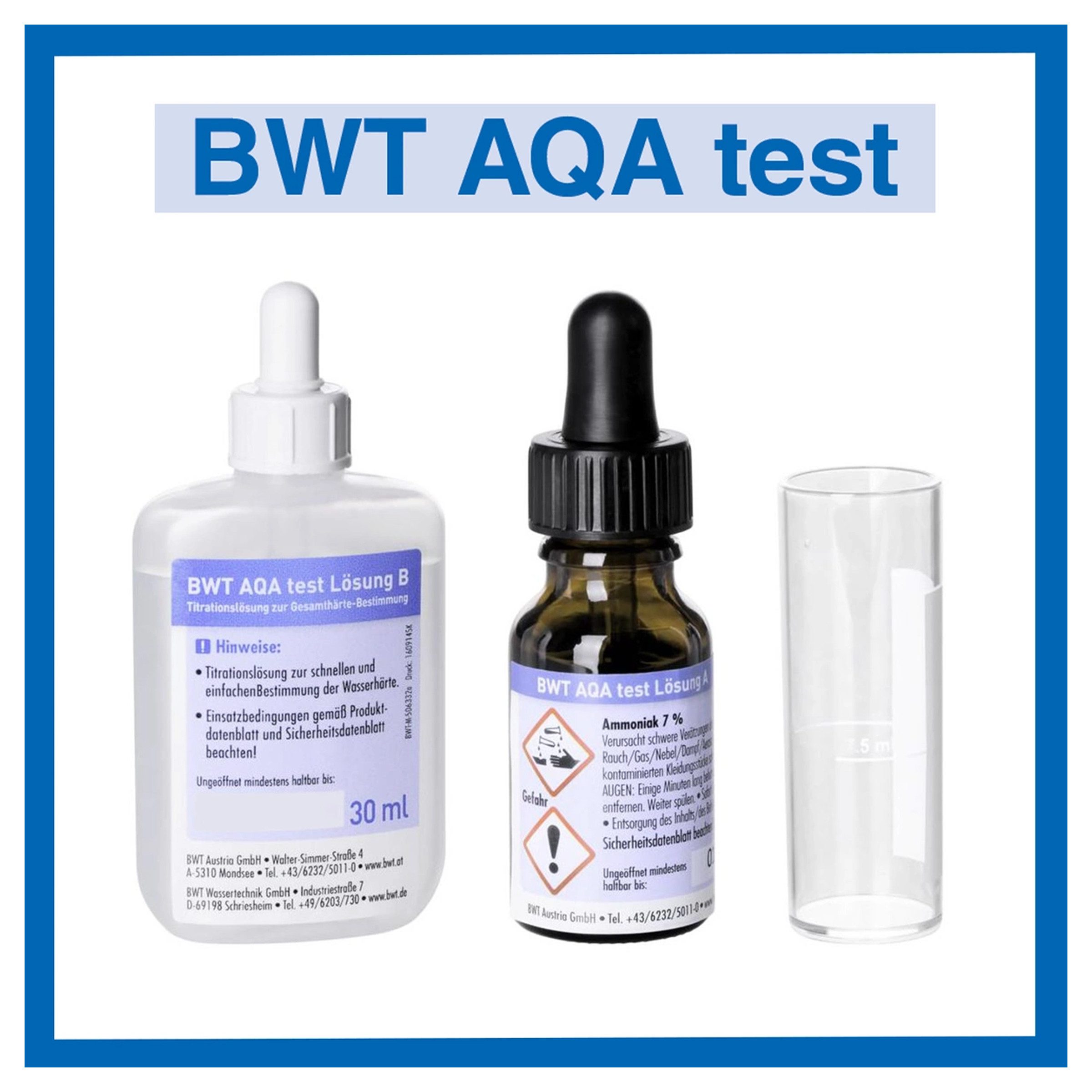 BWT Montagewerkzeug BWT AQUATEST Test zur Bestimmung der Wasserhärte Prüfset Härteprüf Set, (1-tlg)