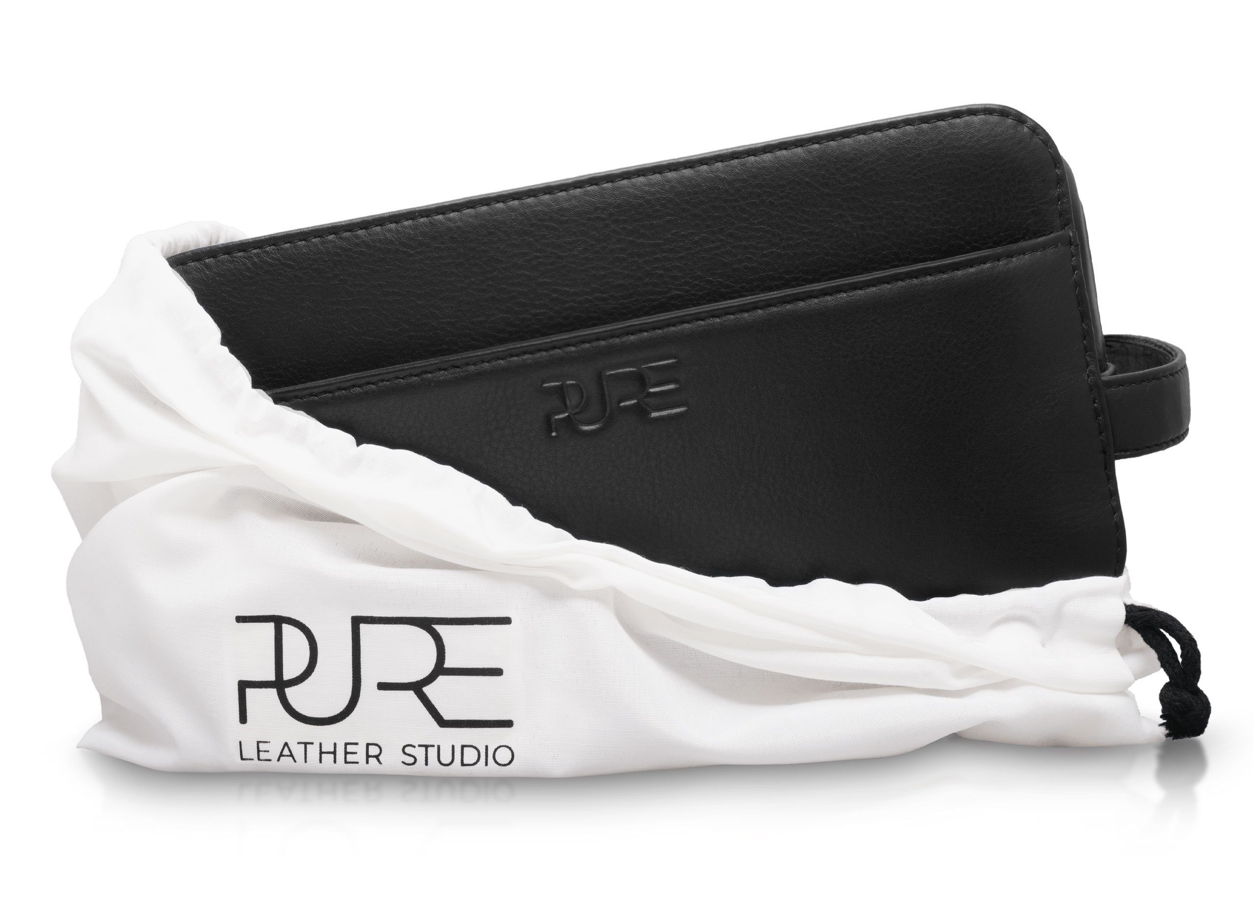 PURE Studios Kulturbeutel Atlas, Handgefertigte Kulturtasche aus Rindsleder Waschtasche zum Reisen