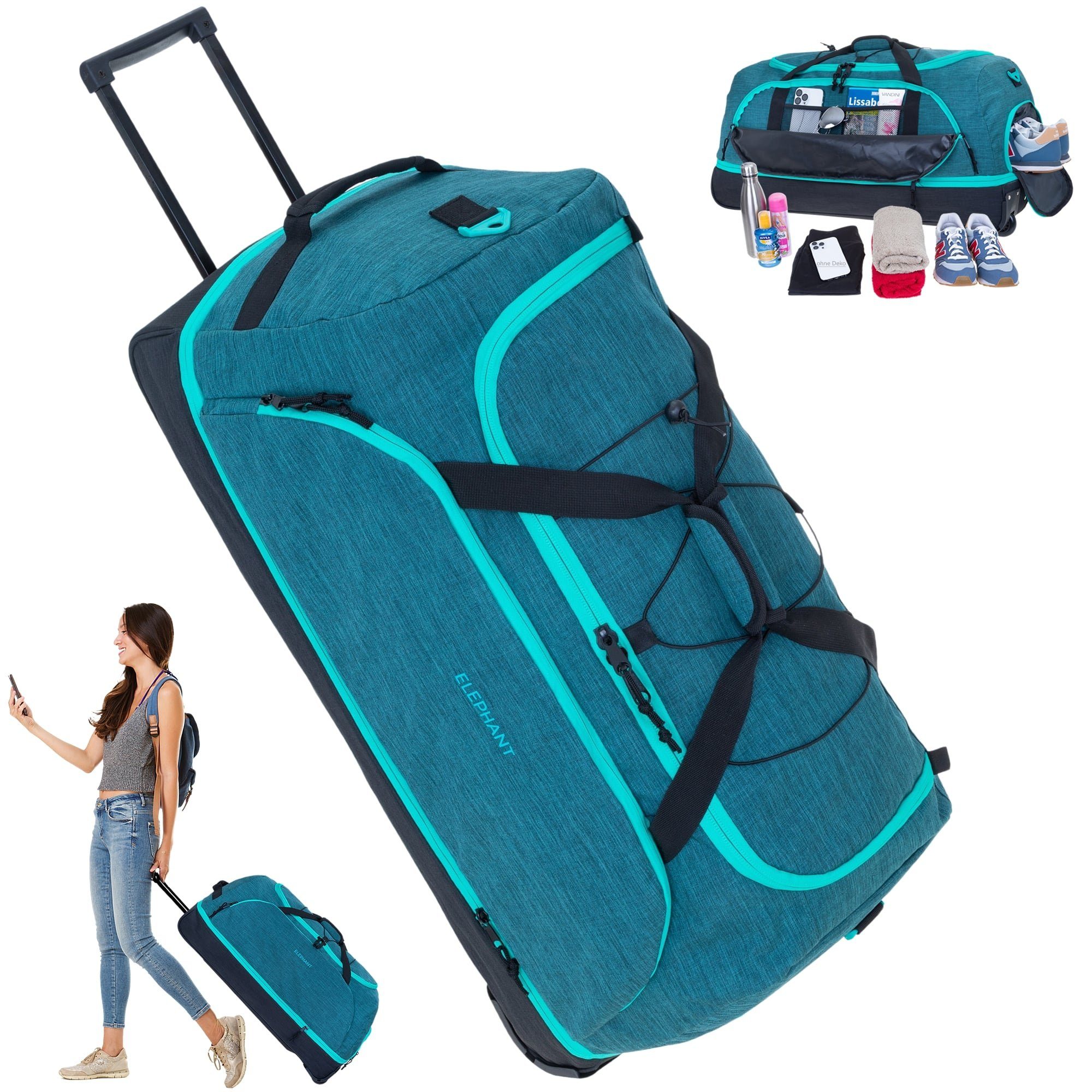 ELEPHANT Weichgepäck-Trolley Cruiser Trolley 100-135 L Reisetasche Travel, Tasche Softcase Gepäck Reise Urlaub Trolly