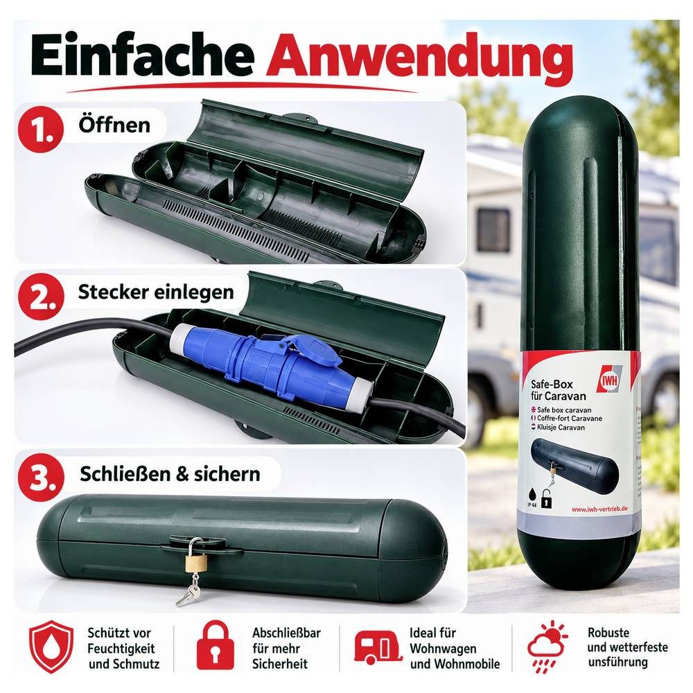 IWH Gartensteckdose Sicherheitsbox für CEE Stecker 019603 – Bild 4 von 4