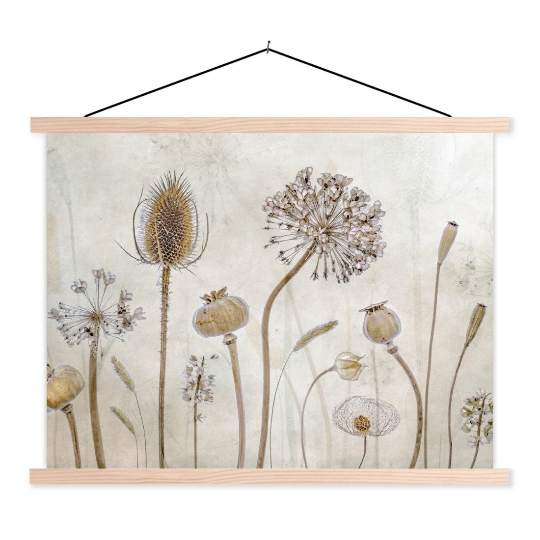 MuchoWow Poster Blumen - Aquarell - Stilleben - Braun - Vintage, (1 St), Po günstig online kaufen