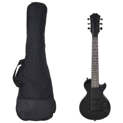 vidaXL Westerngitarre E-Gitarre für Kinder mit Tasche Schwarz 3/4 30"