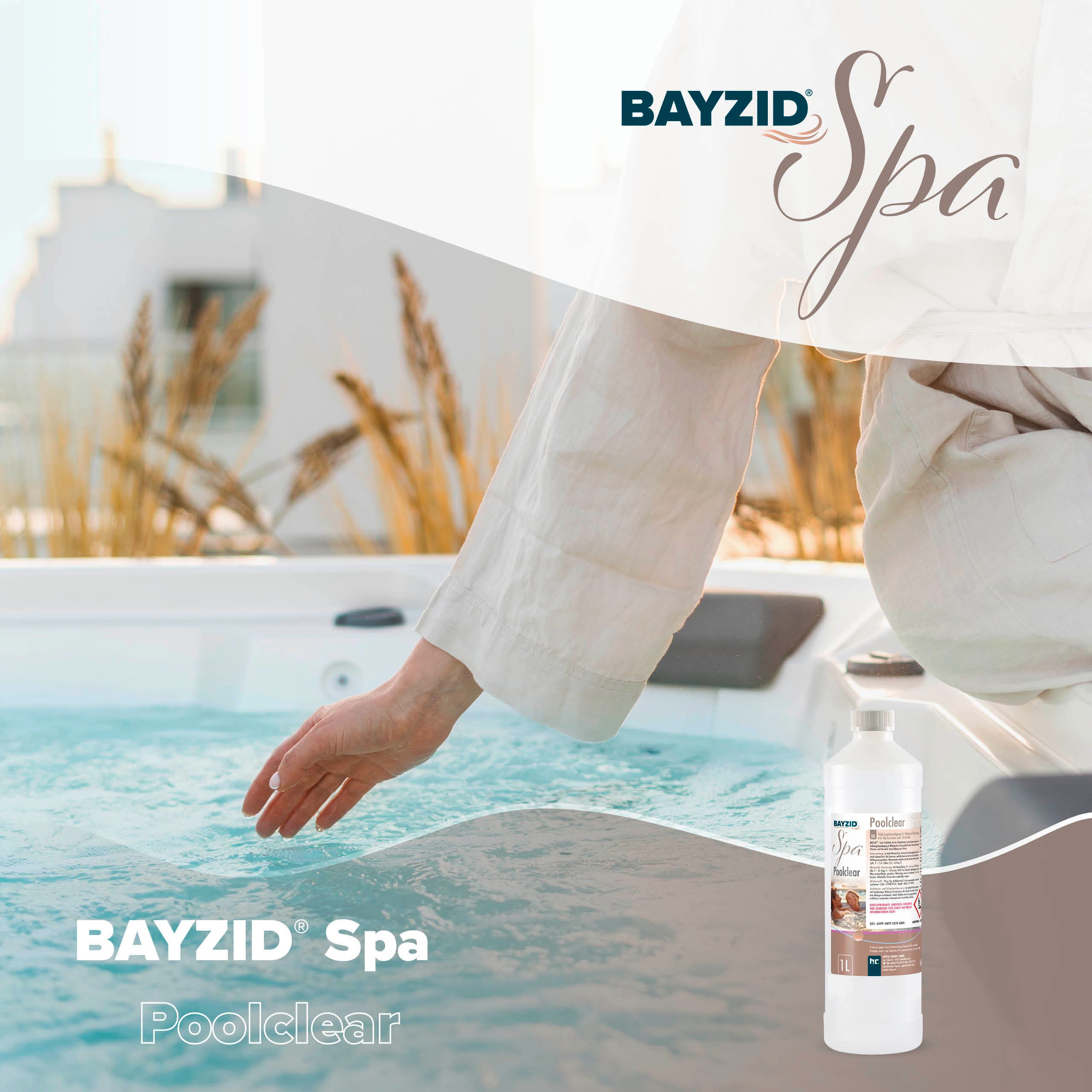Höfer Chemie GmbH Poolpflege 1 L BAYZID® SPA Poolclear Trübungsbeseitigung, Für klares und sauberes Wasser im Whirlpool