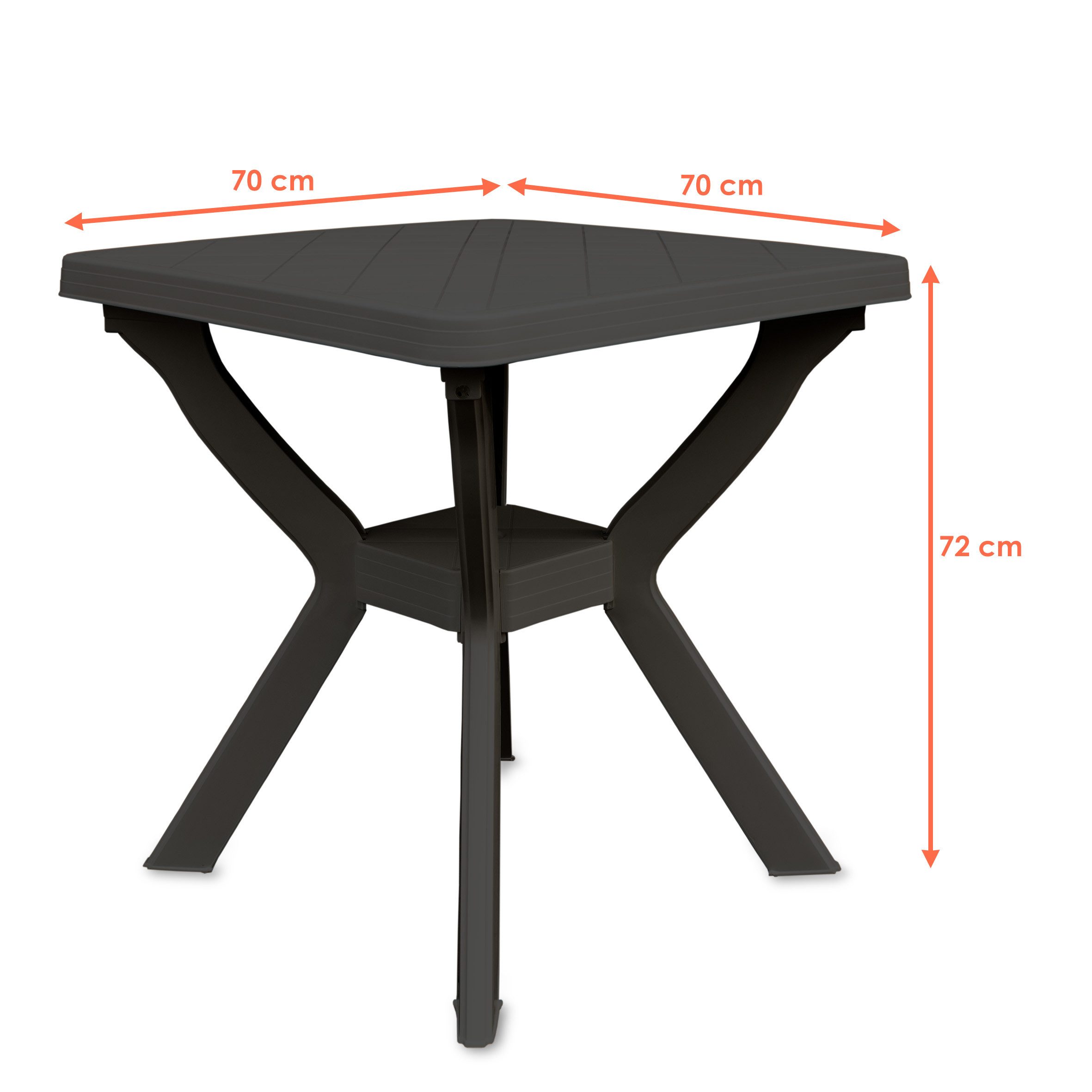 Spetebo Gartentisch Kunststoff Outdor Tisch quadratisch günstig online kaufen