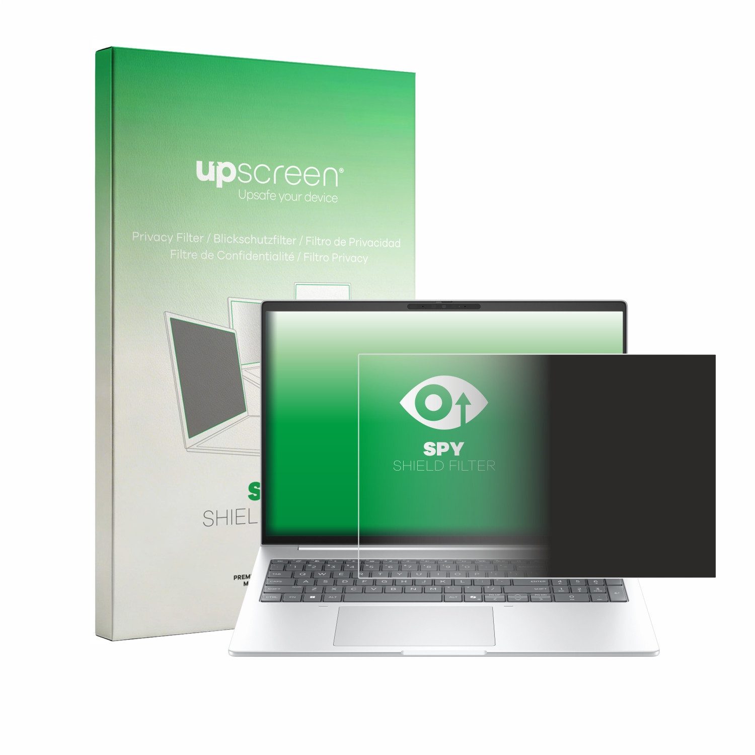 upscreen Displayschutzfolie Blickschutzfilter für HP EliteBook 8 G2a 16", Anti-Spy Privacy Filter Sichtschutz Blickschutzfilter Blaulicht-Schutz
