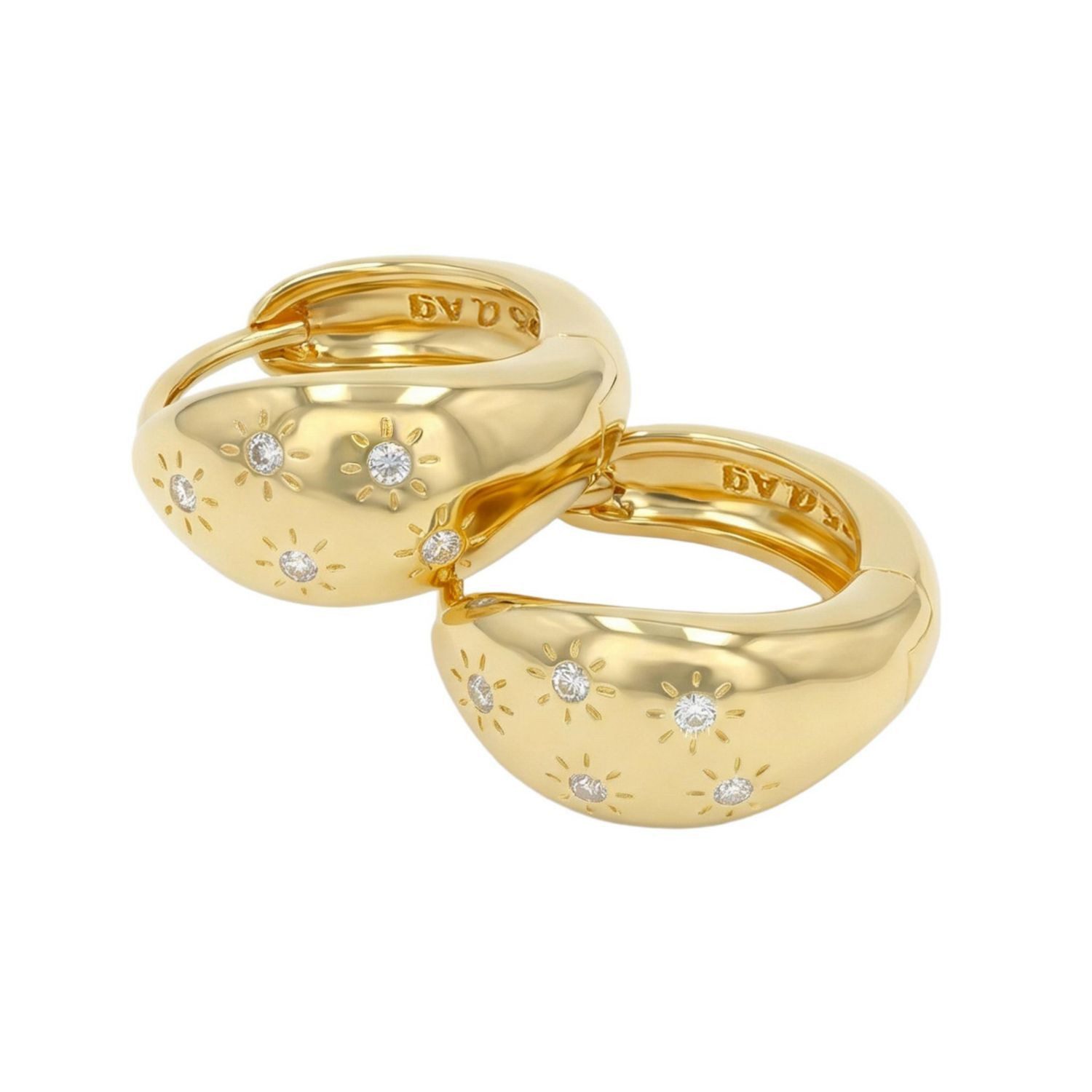 Noelani Paar Creolen Noelani Creolen für Damen, Silber 925, Zirkonia (Creole, 2-tlg)