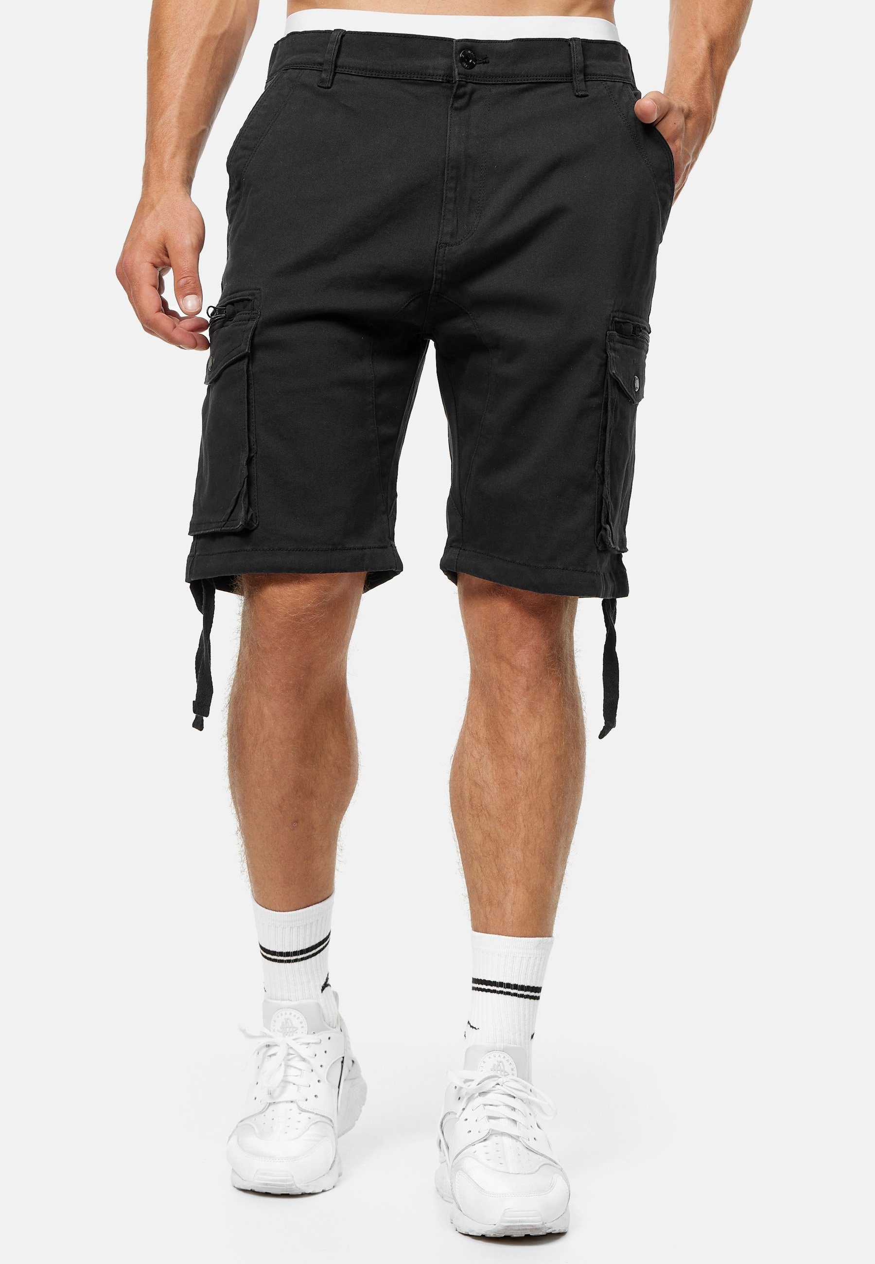 Indicode Cargoshorts Agron mit langen Stoffbändern günstig online kaufen