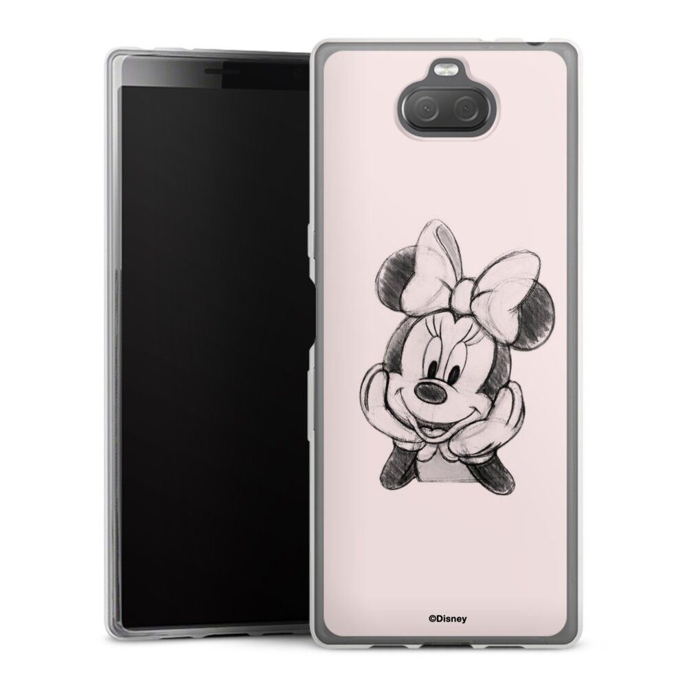 DeinDesign Handyhülle Minnie Mouse Offizielles Lizenzprodukt Disney Minnie Posing Sitting, Sony Xperia 10 Slim Case Silikon Hülle Ultra Dünn Schutzhülle