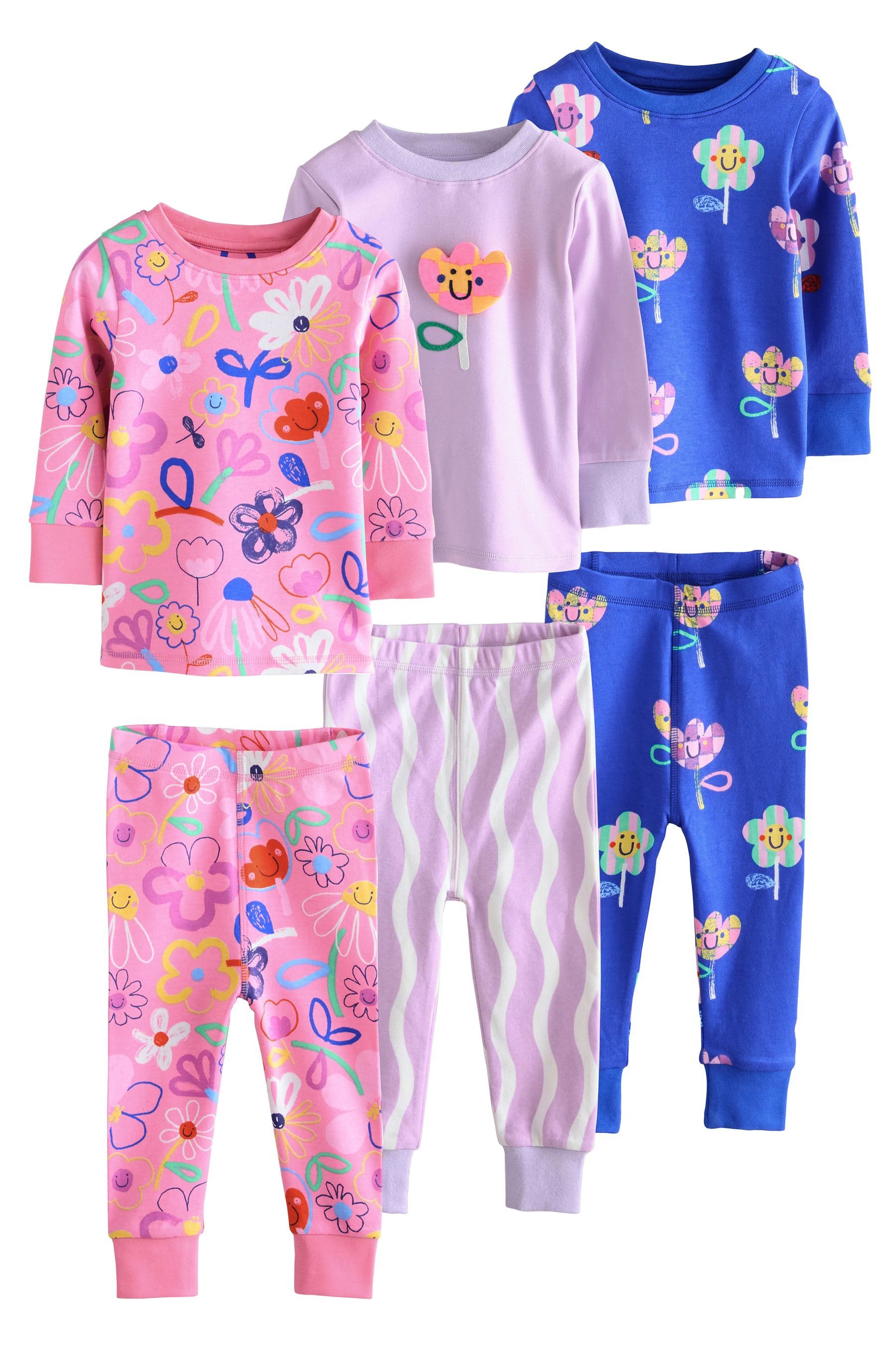 Next Pyjama 3er-Pack Kuschel-Pyjamas (6 tlg)