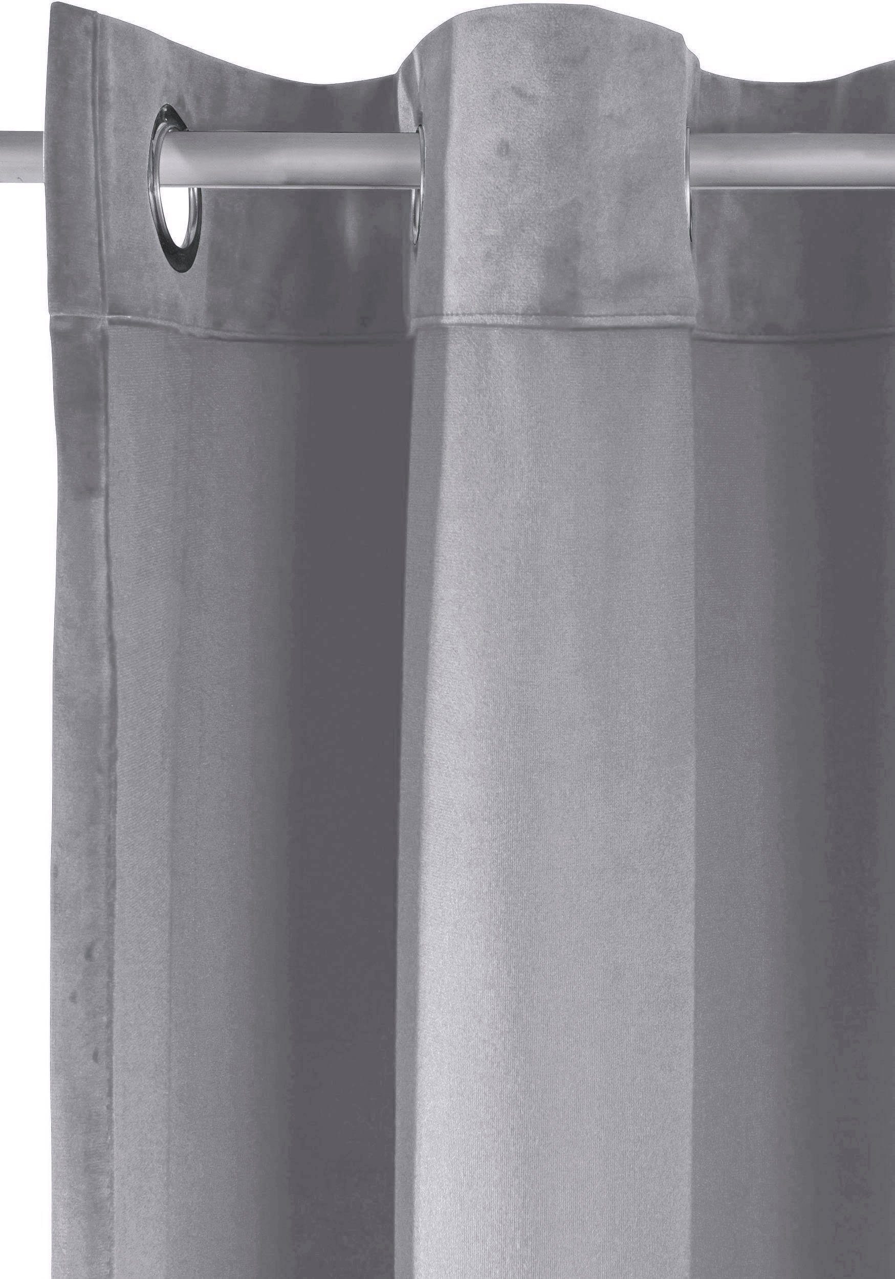 LeGer Home by Lena Gercke Gardine LADINA, 1 Stück, Ösen, blickdicht (1 St), Ösen, blickdicht, Polyester, blickdichter Vorhang, Samt Vorhang - Premium – Bild 5 von 5