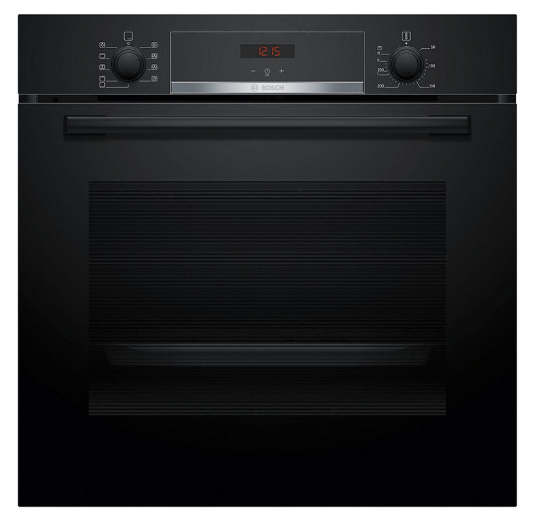 BOSCH Backofen Serie 4 HBA534EB3 Autark 60cm. Schwarz Einbau 3D Heißluft, mit 1-fach-Teleskopauszug