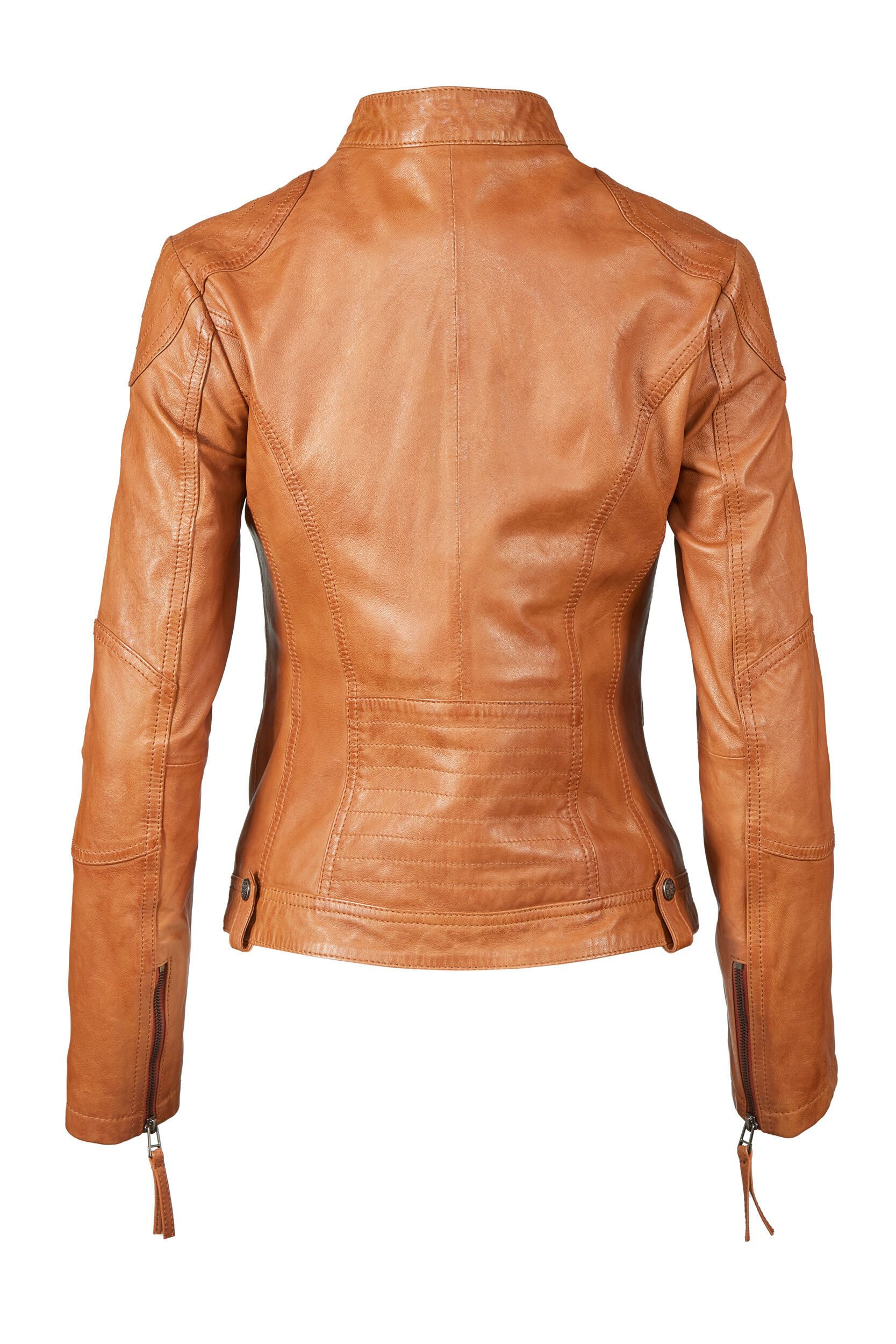 Apple of Eden Lederjacke AOE-142 (1-St) mit praktischen Reißverschlusstaschen