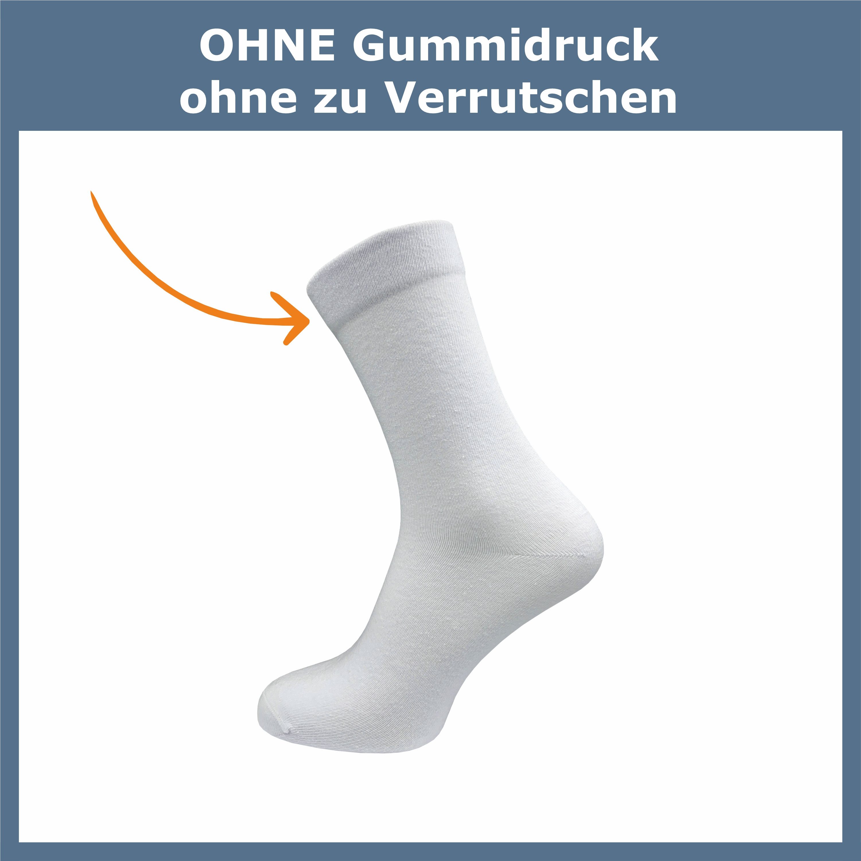 GAWILO Diabetikersocken für Damen - Ohne Gummibund - Ohne drückende Naht - Extra weit (9 Paar) Venensocke mit hohem Anteil Baumwolle sorgt für angenehmes Fußklima