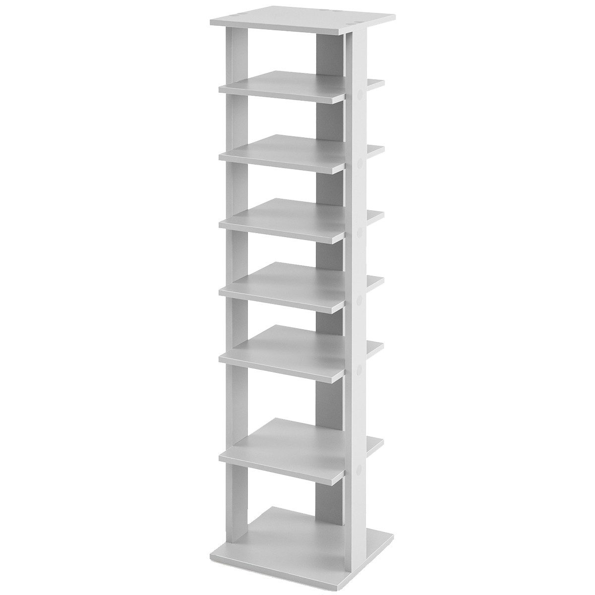 COSTWAY Schuhregal, schmal, höhenverstellbar, 8-stöckig, Holz, 110cm günstig online kaufen