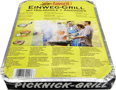 favorit Holzkohlegrill Favorit Einweg- und Picknick-Grill