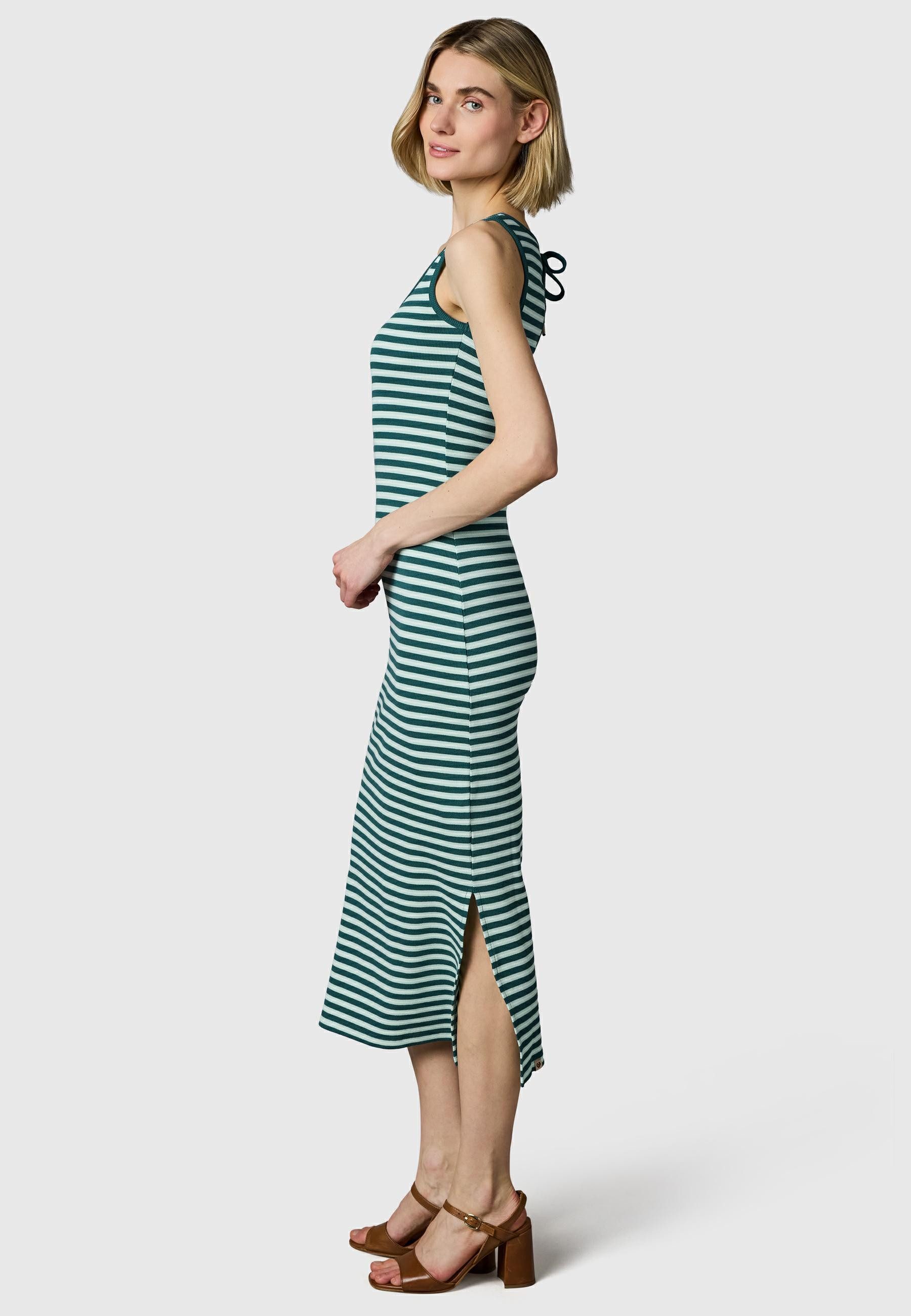Ragwear Shirtkleid Montyca Stripes YOUMODO Sommerkleid mit Schlüssellochausschnitt
