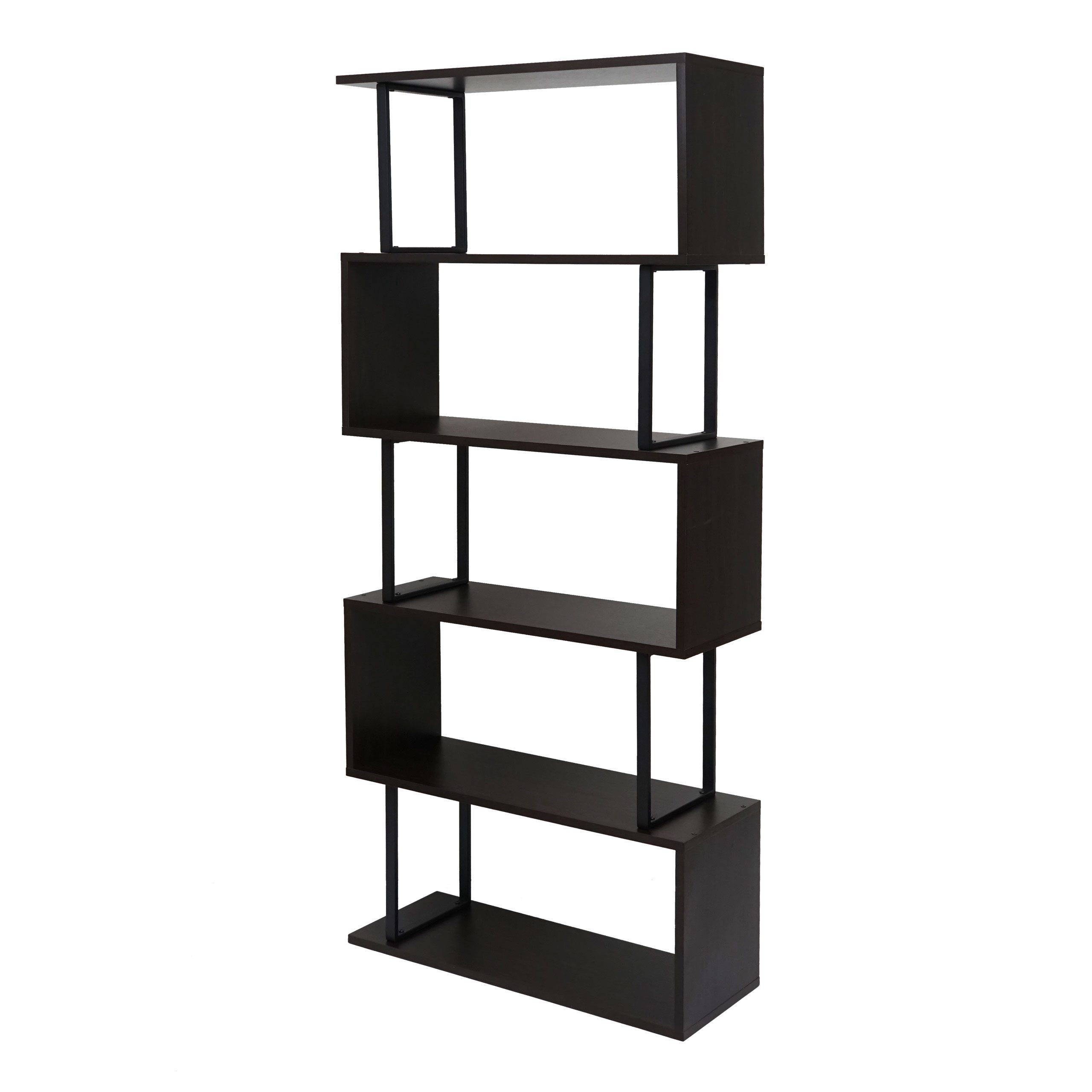 PROREGAL® Bücherregal Bücherregal HxBxT 183x80x30cm 5 Ebenen Dunkelbraun Me günstig online kaufen