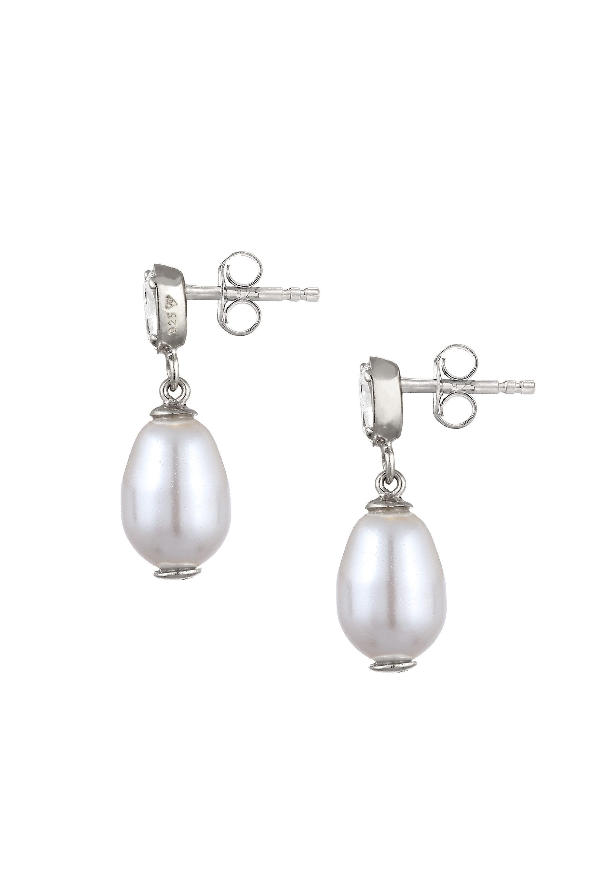 Elli Perlenohrringe Ohrstecker Synthetische Perle Weiß 925 Sterling Silber