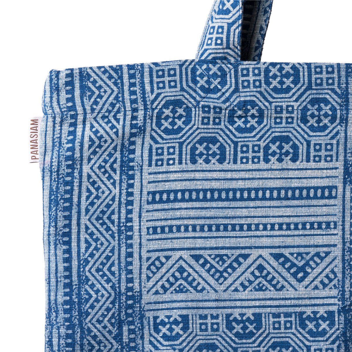100% Beuteltasche Geometrix als japanischen PANASIAM Baumwollbeutel aus Baumwolle Einkaufstasche Mustern pattern auch Schuhbeutel, oder Jutebeutel traditionellen mit azteken