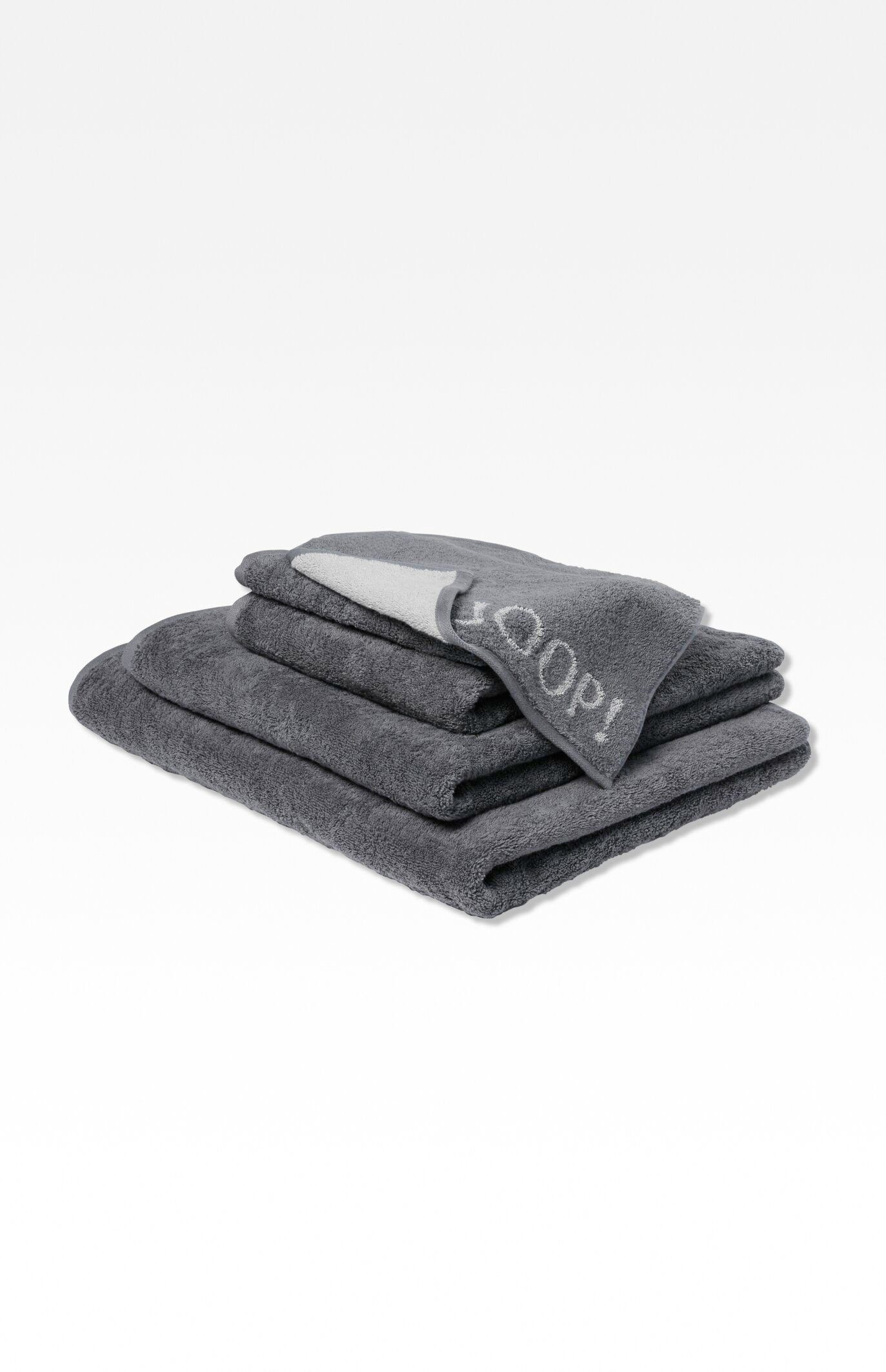 Anthrazit Handtuch-Set, (2-St) DOUBLEFACE Textil JOOP! - Joop! Handtücher LIVING CLASSIC