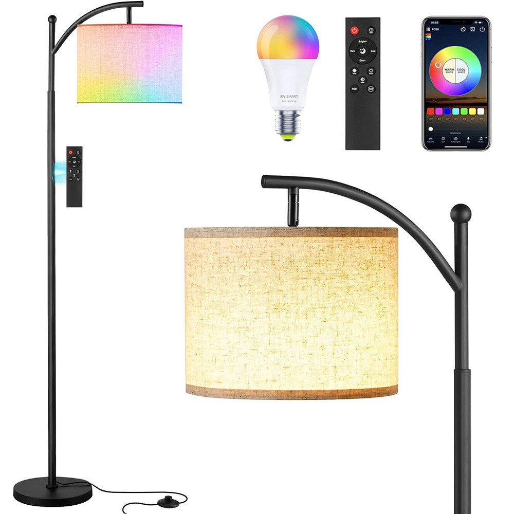 LED Stehlampe Wohnzimmer Stehleuchte, Standleuchte Dimmbar mit Alexa und Google Home
