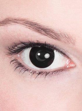 Metamorph Motivlinsen Schwarz mit Dioptrien, Eine farbige Kontaktlinse mit Stärke