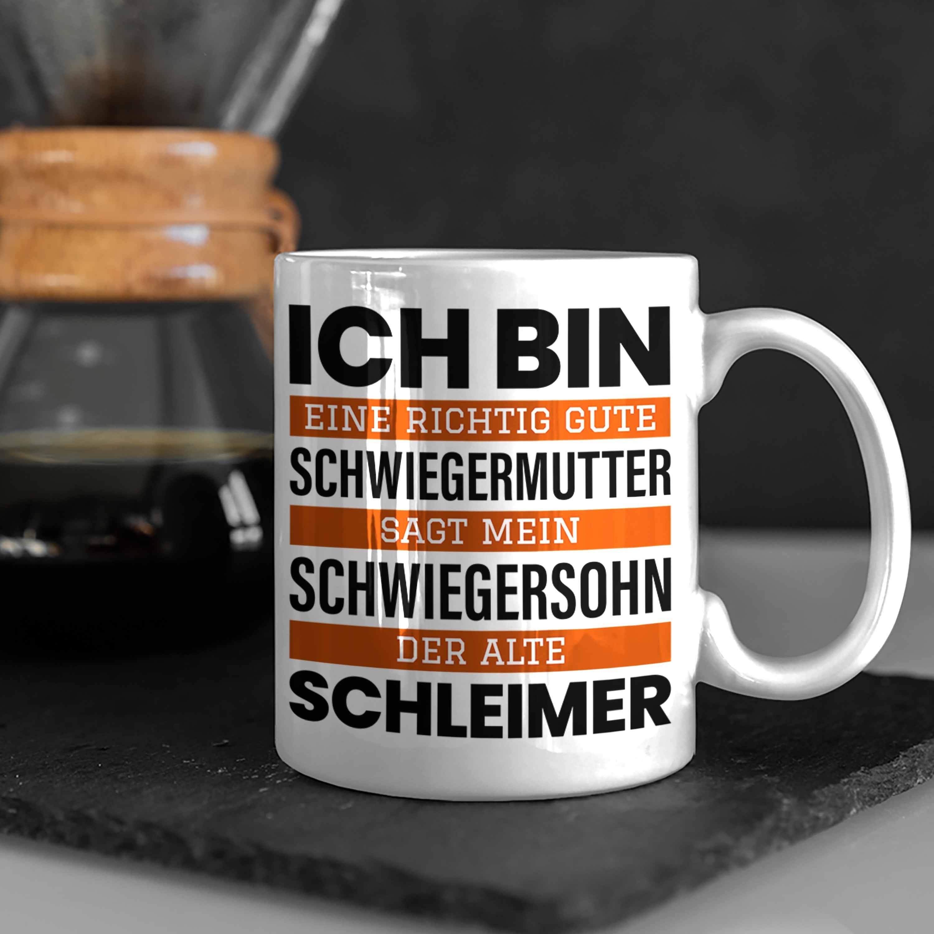 Trendation Tasse Schwiegermutter Geschenke Lustiger Schwiegermama Geburtstag Weiss für Spruch