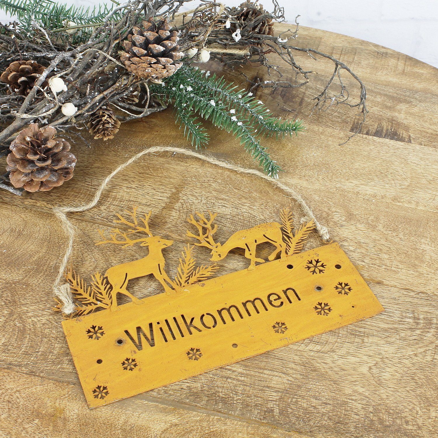 Macosa Home Dekohänger Türschild Schild Winter Herbst-Dekoration Hängedekor günstig online kaufen