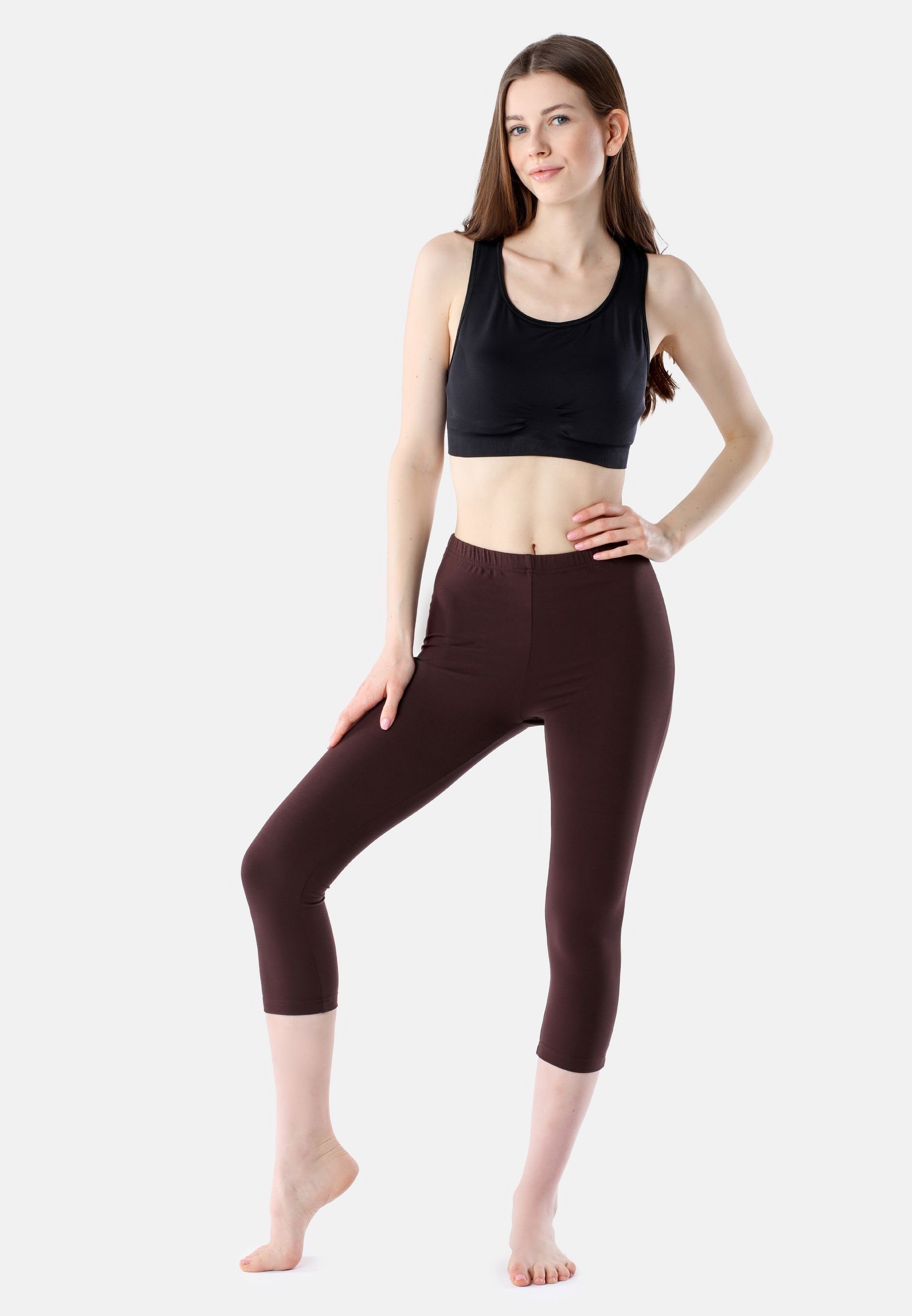 Bellivalini Leggings Damen Leggings 3/4 aus Viskose BLV50-204 (1-tlg) elastischer Bund