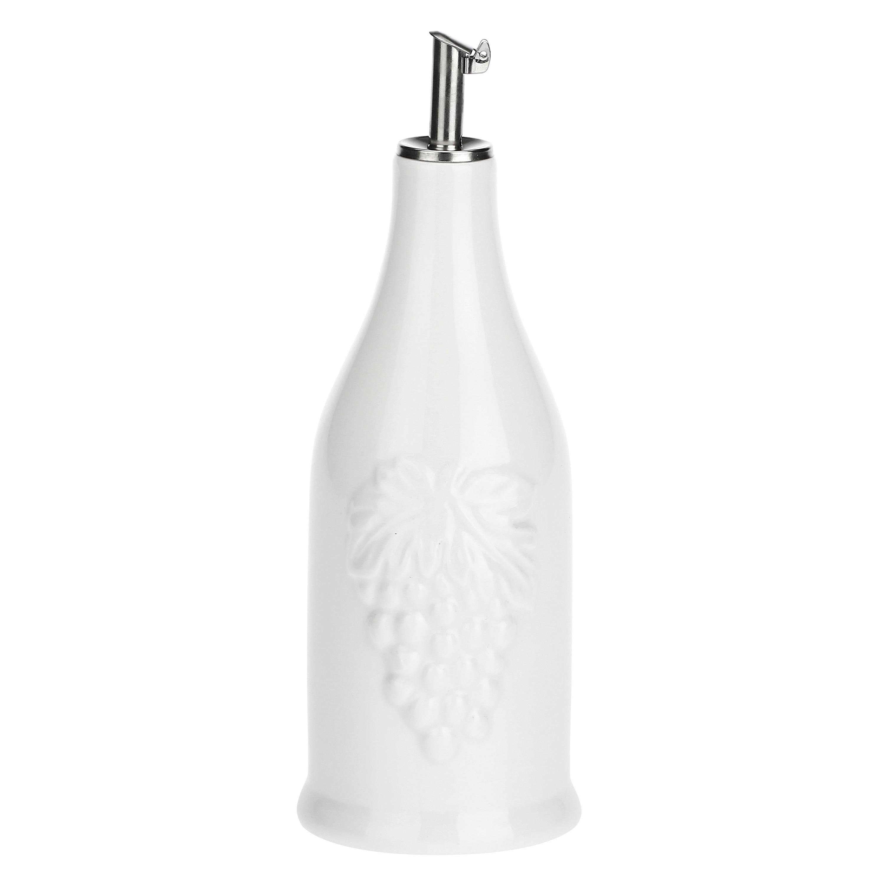 Essigspender Essigflasche mit Edelstahl Ausgießer Porzellan 300 ml Menage