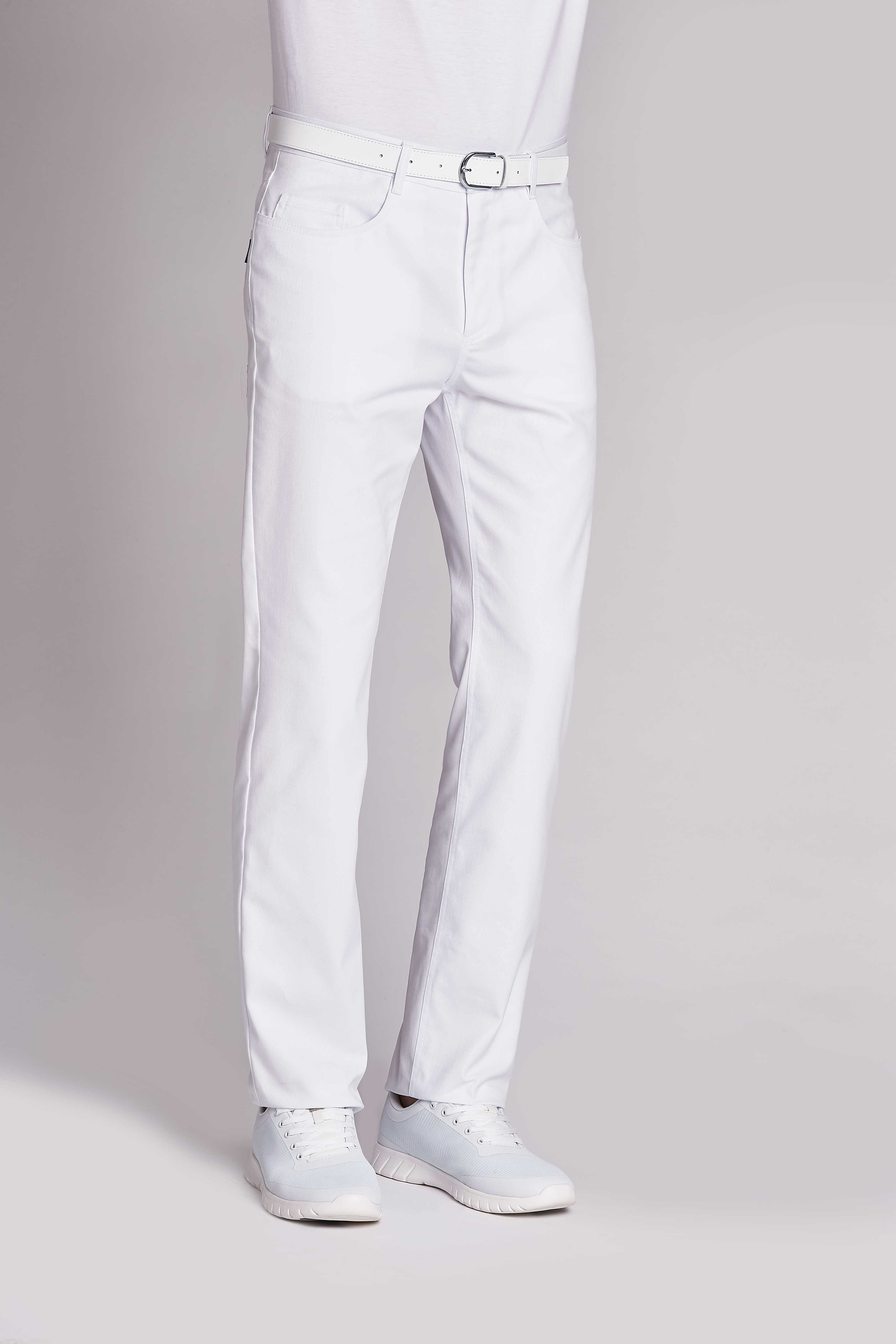 Leiber Arbeitshose Leiber Herren-Jeans 12/8300-2 5-Pocket weiß, Stretch