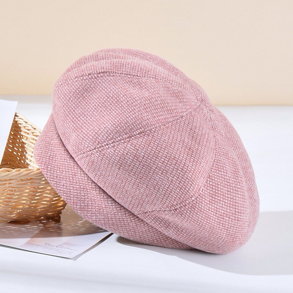 Coonoor Baskenmütze Winter Barett Cap Damen Koreanisch Stil Frauen Barette Wintermütze für Frühling/Herbst/Winter – Bild 5 von 5