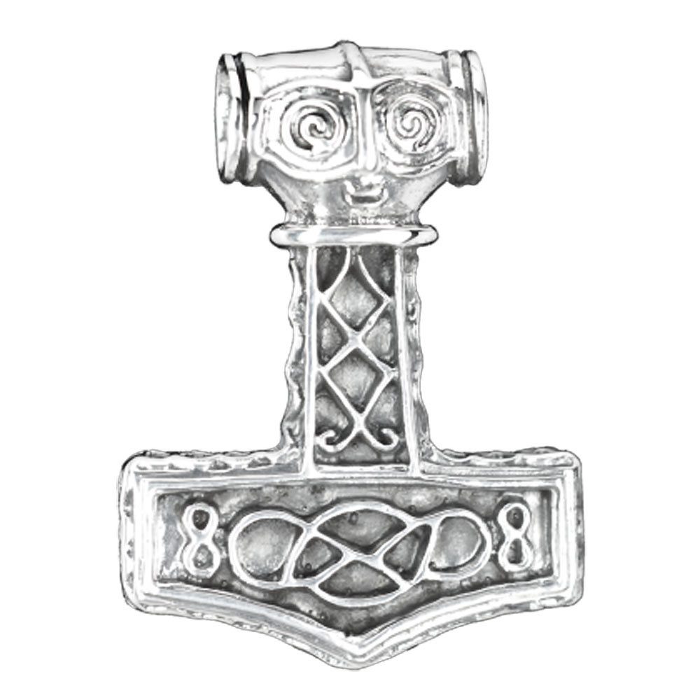 Kettenanhänger Thors Hammer mit Knoten gross Anhänger Schmuck - Thorhammer - 33x24mm