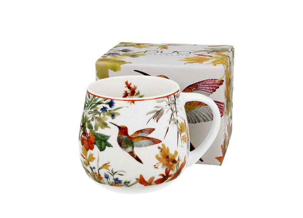Duo-Gift Кружки Fass Blumen Mug/ Barrel / Tee/KaffeeTasse / Tiere / Vogel Fassbecher, 1-tlg., Porzellan : Vogel Kollektion, mit Geschenkbox / Ideal als Geschenk