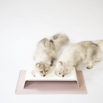 LucyBalu Napfunterlage SQUARE (50 x 29 cm), für Katzen, verschiedene Farben, lebensmittelechtes Silikon