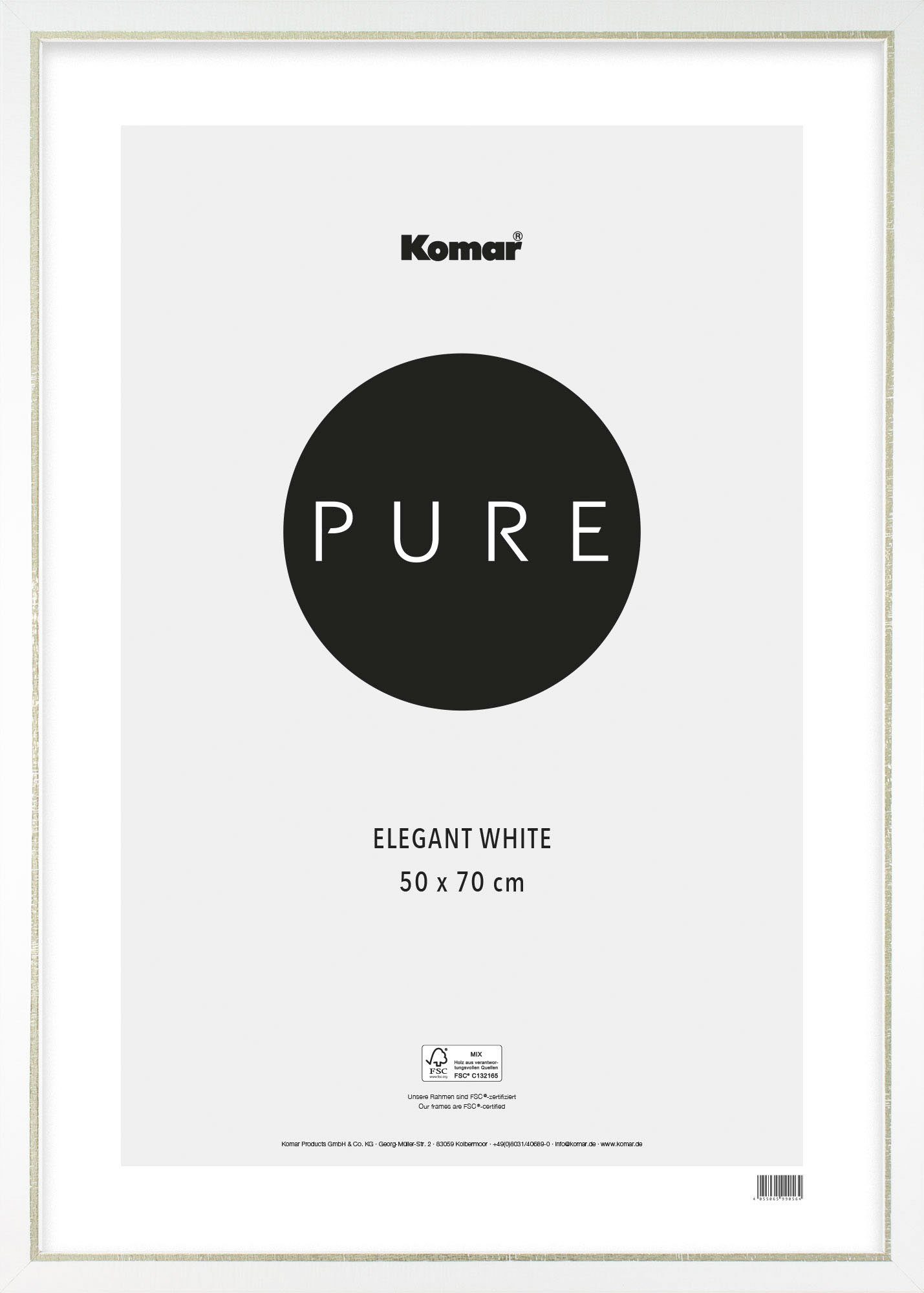 Komar Bilderrahmen Elegant, Echtholzrahmen mit hochtransparentem Acrylglas