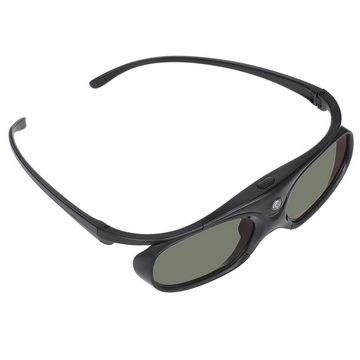 TPFNet 3D-Brille Aktive Shutterbrille kompatibel mit DLP 3D Beamer, wiederaufladbare 3D Brille, DLP Link - Schwarz - 2 Stück