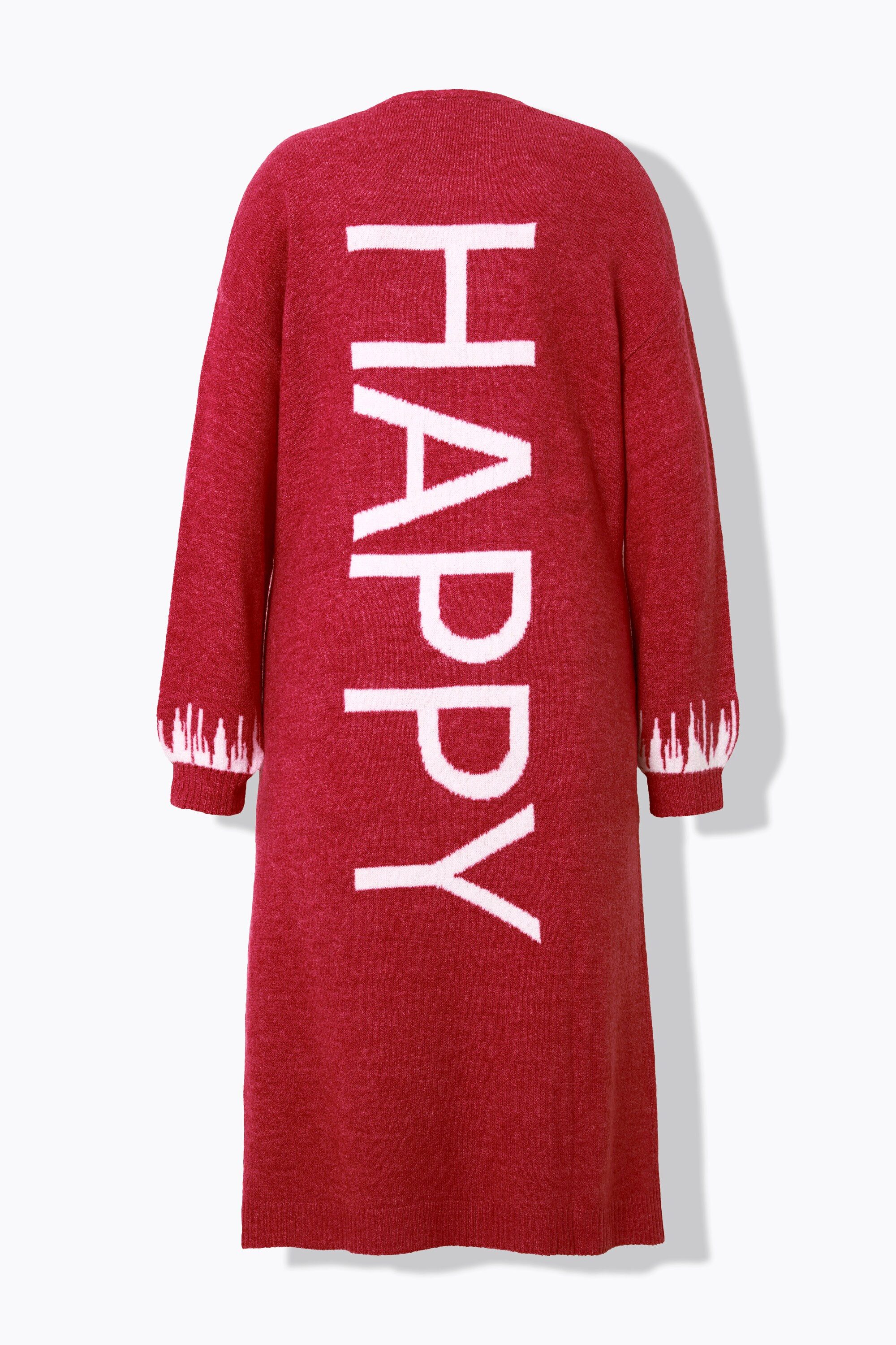 Angel of Style Strickjacke Long-Strickjacke Straight Fit HAPPY-Statements – Bild 4 von 4