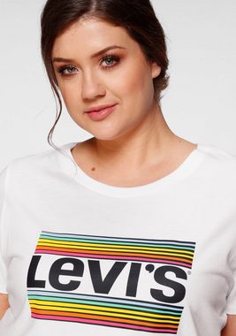 Levi's® Plus Rundhalsshirt The Perfect Tee Pride Edition mit Regenbogen-Batwing-Logodruck