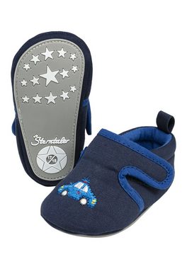 Sterntaler® Babykrabbelschuh Krabbelschuh (1-tlg., Hausschuhe mit süßen Stickmotiven, Babyschuhe weich) Krabbelschuhe Baby mit Klettverschluss und Anti-Rutsch-Sohle