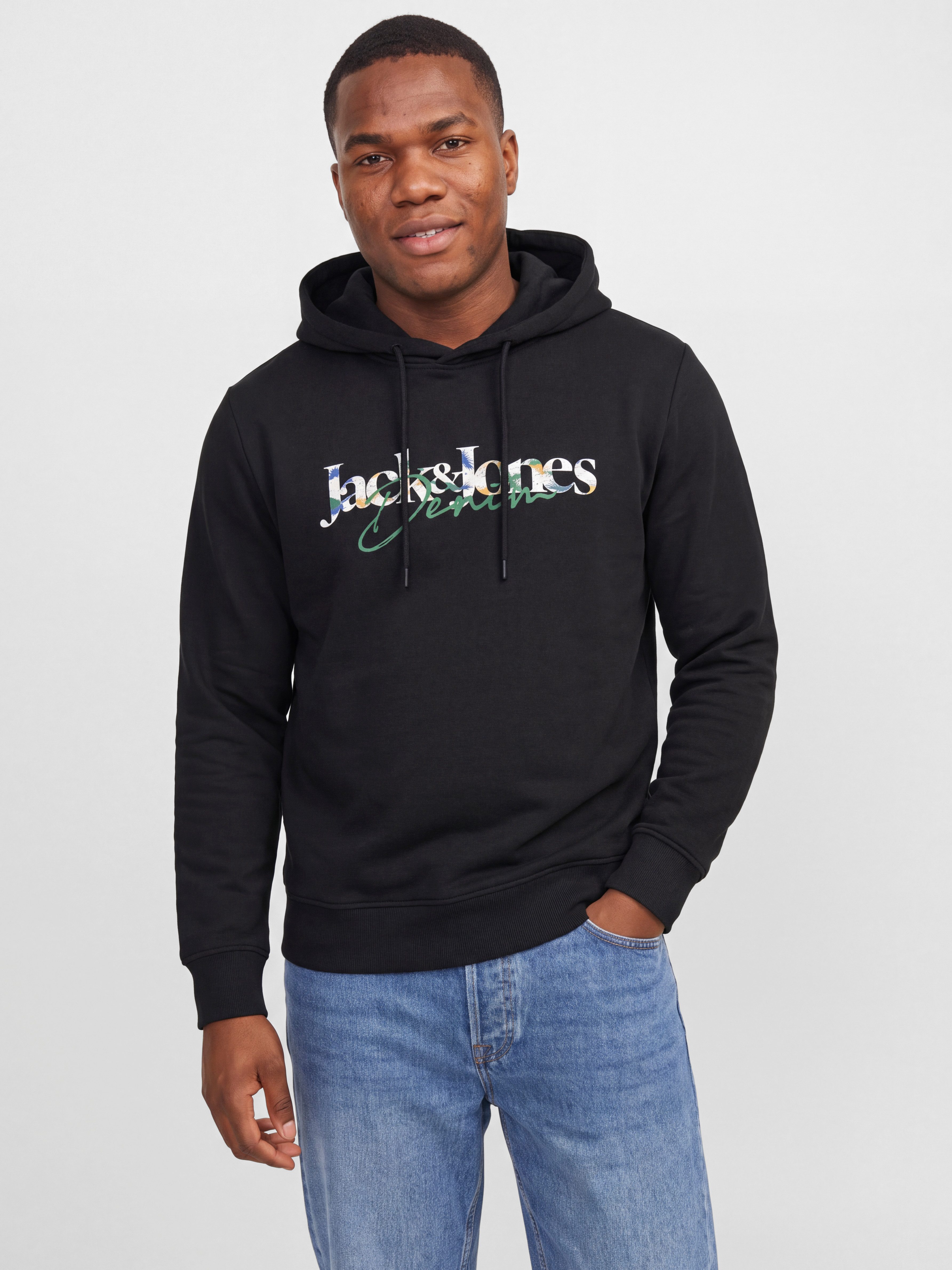 Jack & Jones PlusSize Kapuzensweatshirt JJTOM SWEAT HOOD SN PLS Baumwollmischung, normal geschnitten