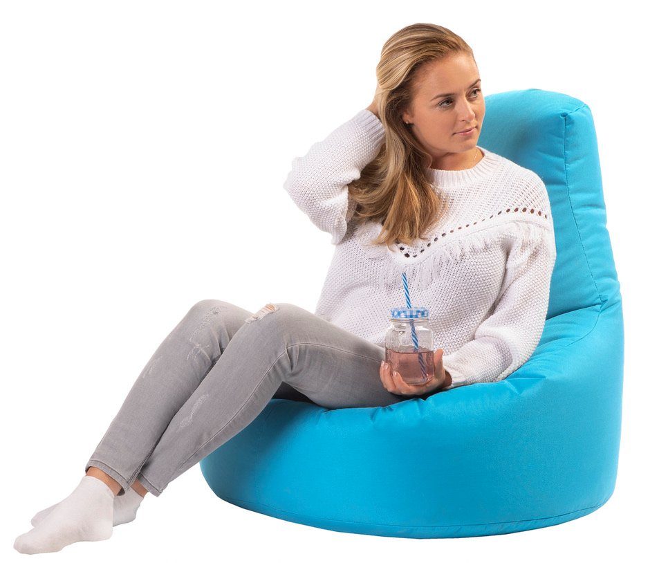 sunnypillow Sitzsack Gaming Sitzsack XXL mit Styropor Füllung für Kinder & Erwachsene Blau