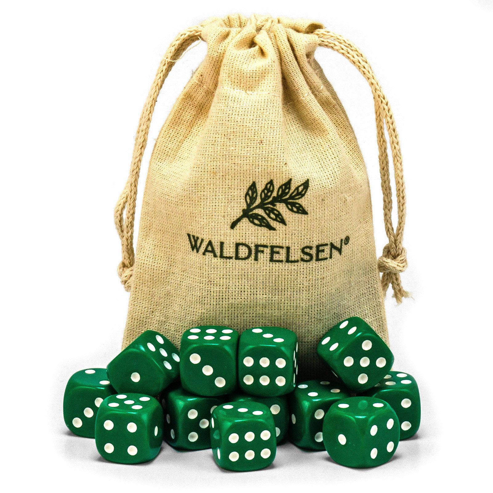 Waldfelsen Spiel – 2-50 Stk Standard Spielwürfel 16 mm Acrylwürfel Würfel bunt, Spielmaterial, Verschiedene Farben