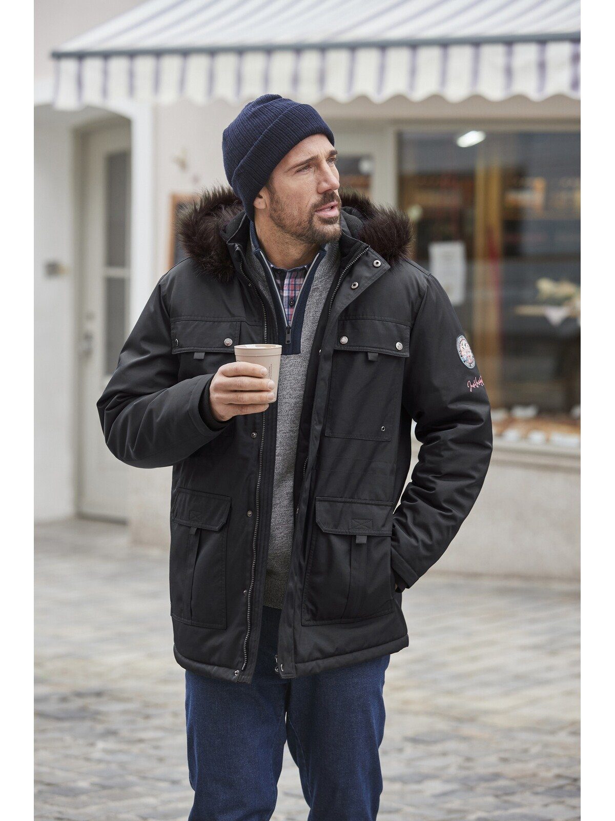 Outdoorjacke mit REIMAR Jan Vanderstorm Kapuze abnehmbarer