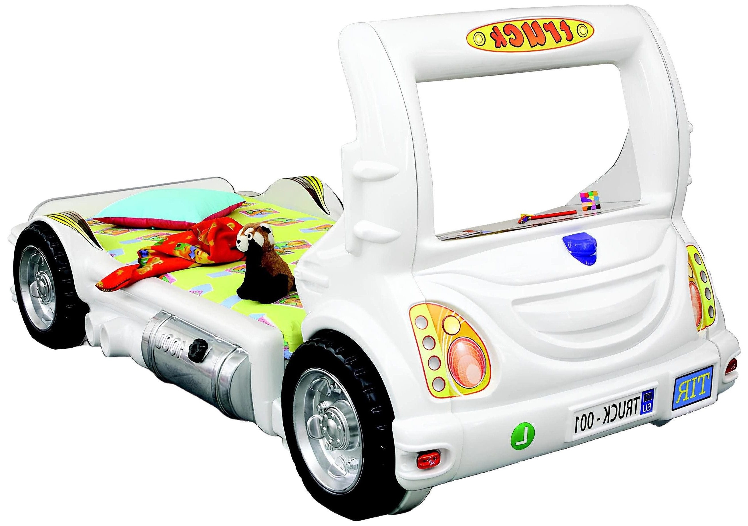 Xlmoebel Kinderbett Kinderbett Lastwagen in Neuweiß mit stabiler Verarbeitung (Kinderbett Truck Weiß), Hergestellt in Europa