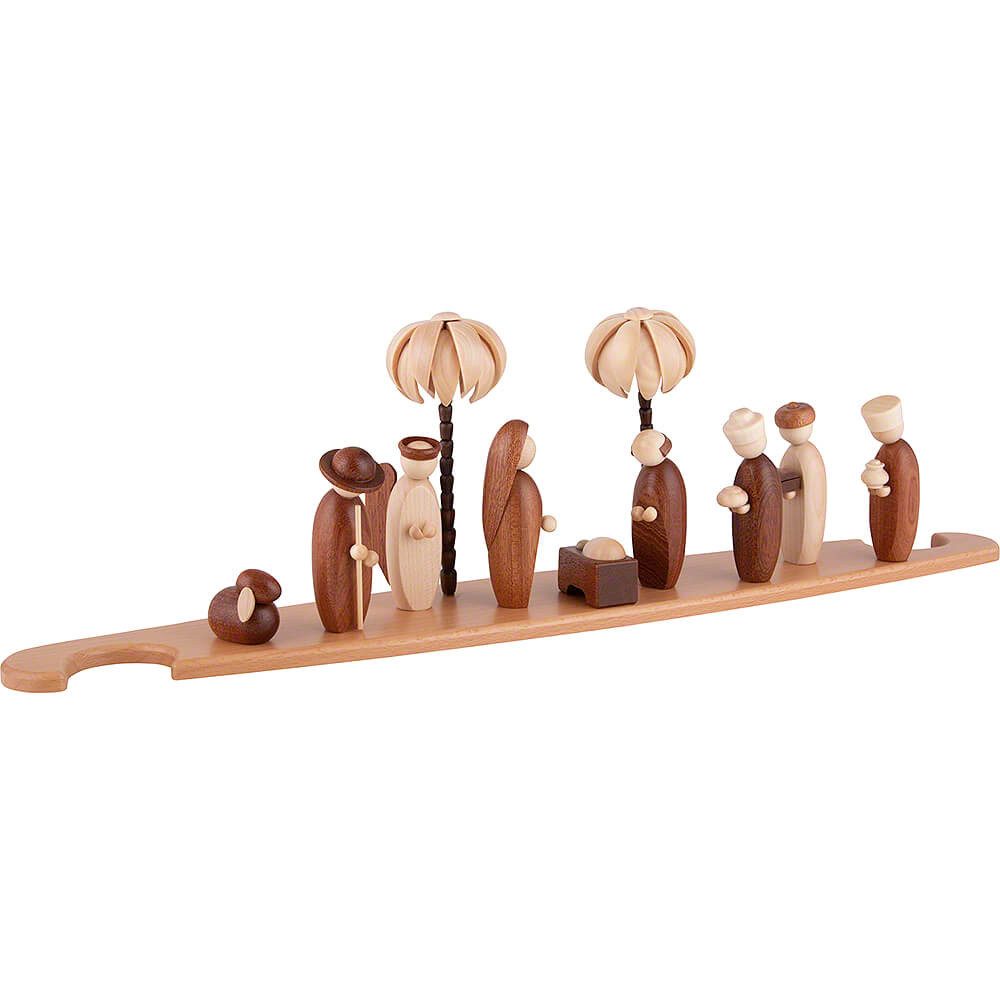 Müller Kleinkunst GmbH Seiffen Schwibbogen Motivplattform Heilige Familie natur für Moderne Lichterspitze (49x12c